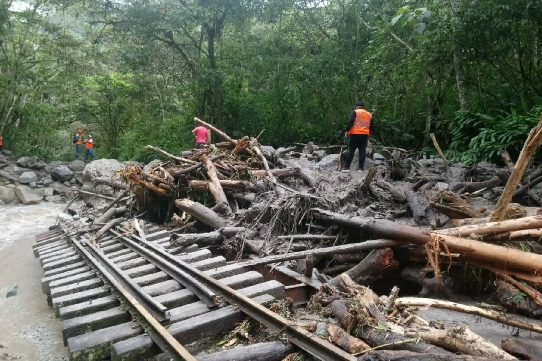 Crecida de río obliga a suspender servicio de tren Machu Picchu-Hidroeléctrica. ANDINA/Difusión