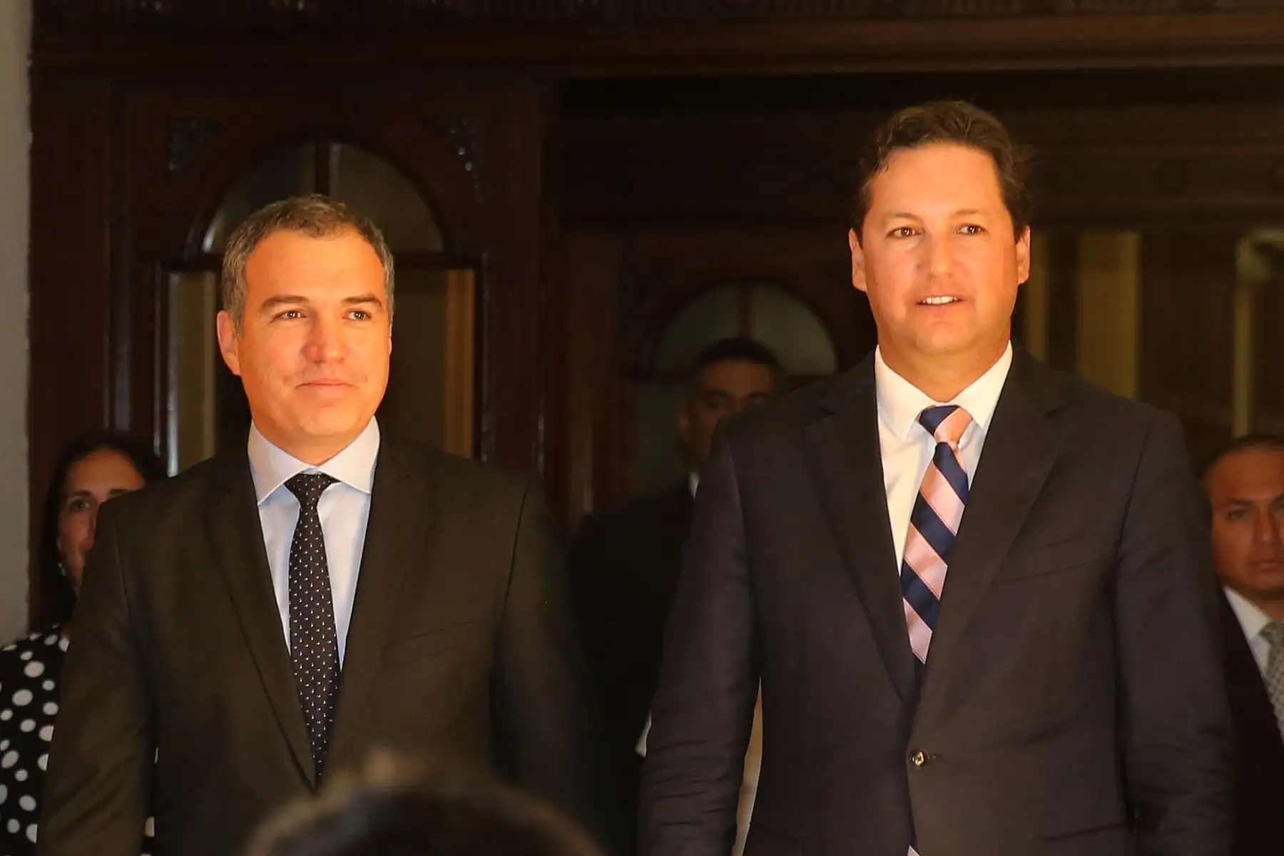 El presidente del Consejo de Ministros Salvador del Solar,  se reunió con el titular del Poder Legislativo, Daniel Salaverry, en el congreso de la república.Foto: ANDINA/Jhony Laurente
