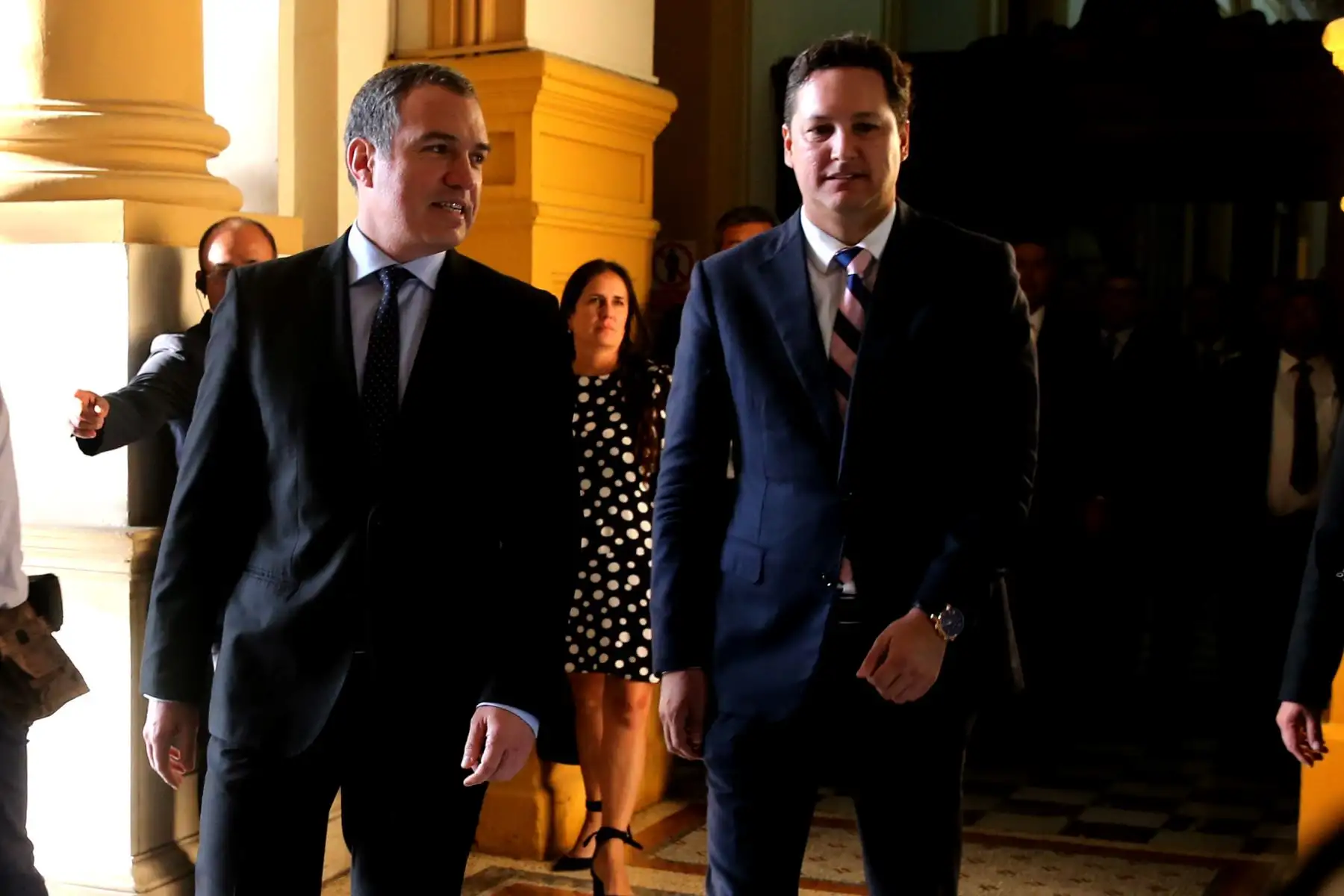 El presidente del Consejo de Ministros Salvador del Solar,  se reunió con el titular del Poder Legislativo, Daniel Salaverry, en el congreso de la república.Foto: ANDINA/Jhony Laurente