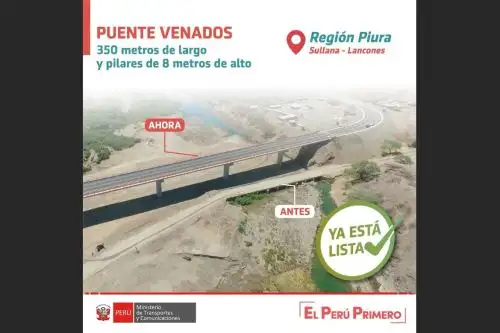 Reportan avances en la reconstrucción de Piura a dos años de El Niño costero. ANDINA/Difusión