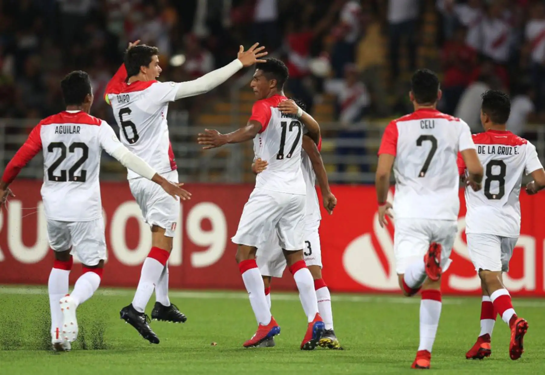Perú vence 3-1 a su similar de Bolivia por el Sudamericano Sub 17 en el estadio San Marcos.Foto: ANDINA/FPF