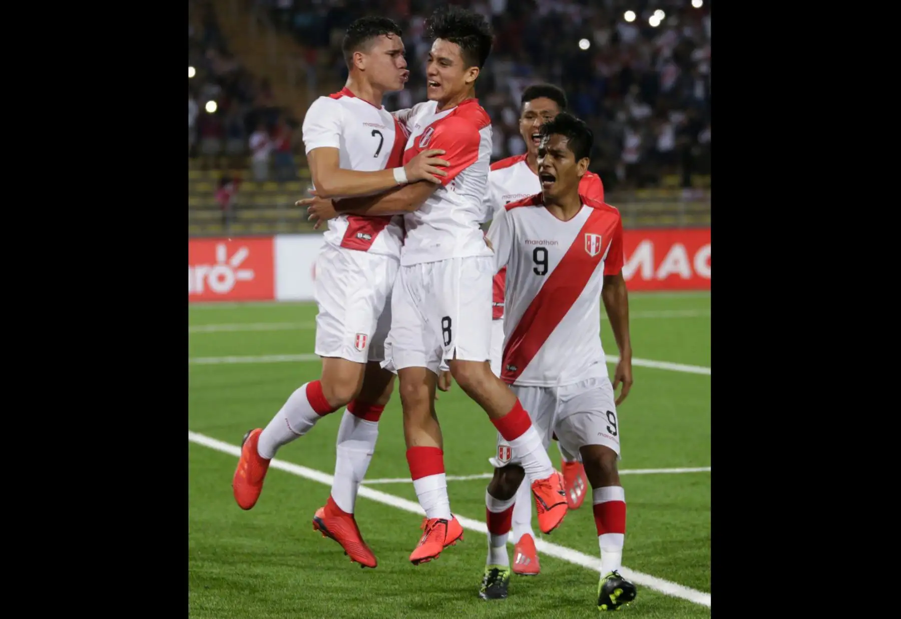 Perú vence 3-1 a su similar de Bolivia por el Sudamericano Sub 17 en el estadio San Marcos.Foto: ANDINA/FPF