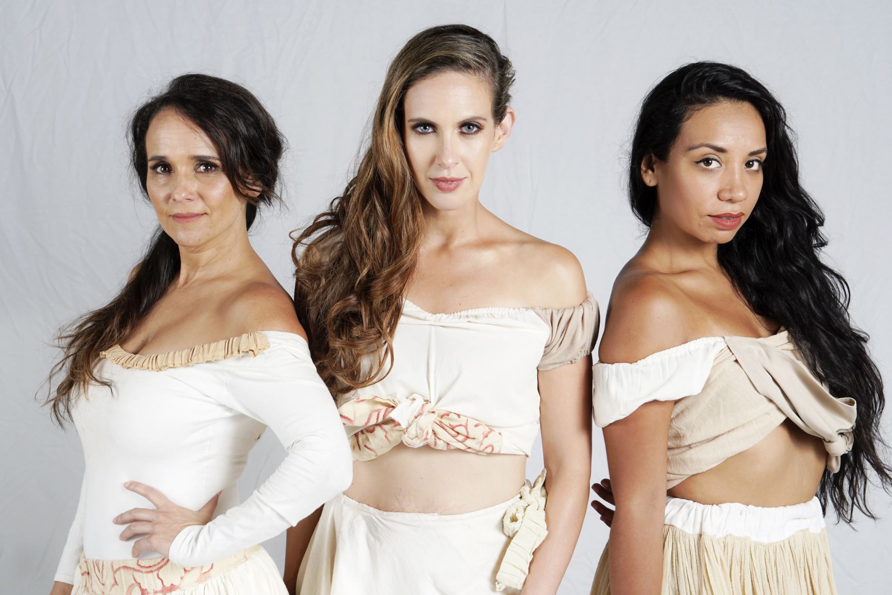 Tres de las actrices que serán parte del musical "Todos vuelven, un musical para el Perú".