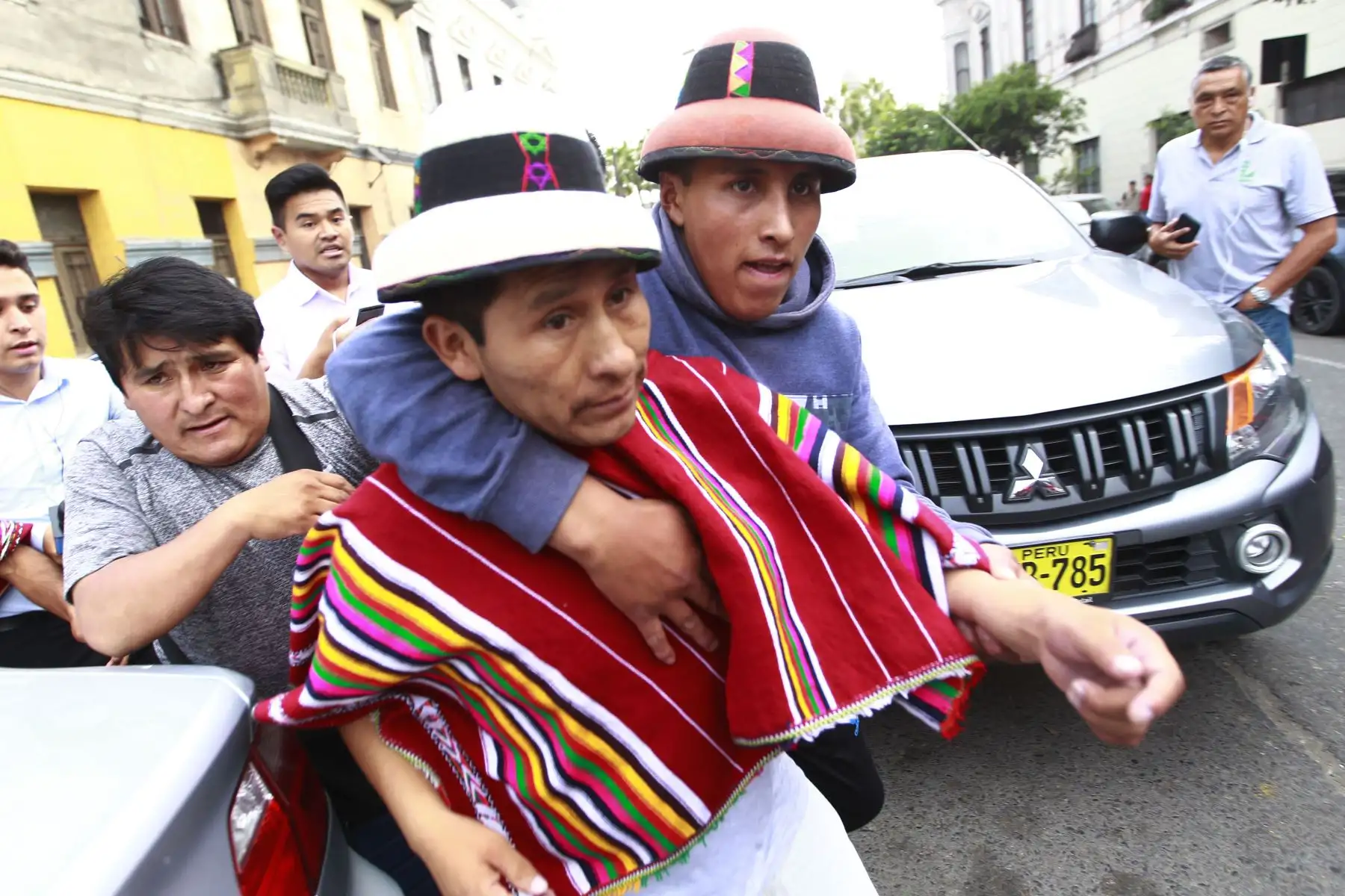 Gregorio Rojas, pdte de la comunidad de Fuera bamba es liberado. Foto: ANDINA/Eddy Ramos