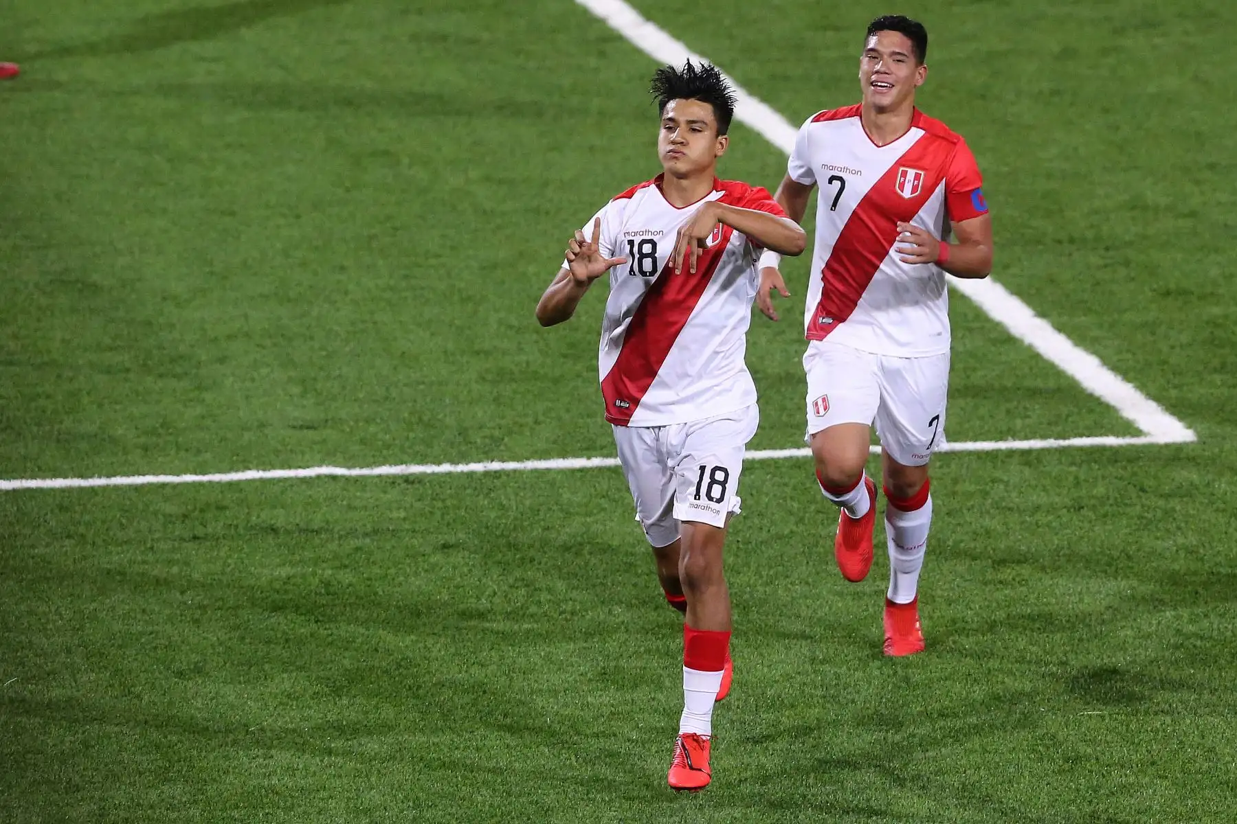 La selección sub-17 de Perú clasificó al hexagonal final del torneo Sudamericano Sub-17, tras vencer por 2-0 a Ecuador.Foto: ANDINA/Jhony Laurente