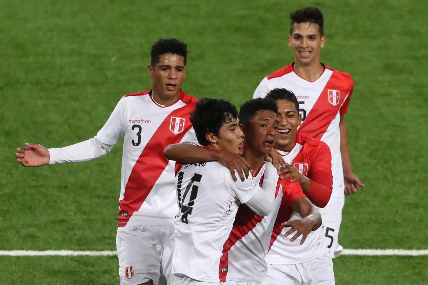 La selección sub-17 de Perú clasificó al hexagonal final del torneo Sudamericano Sub-17, tras vencer por 2-0 a Ecuador.Foto: ANDINA/Jhony Laurente