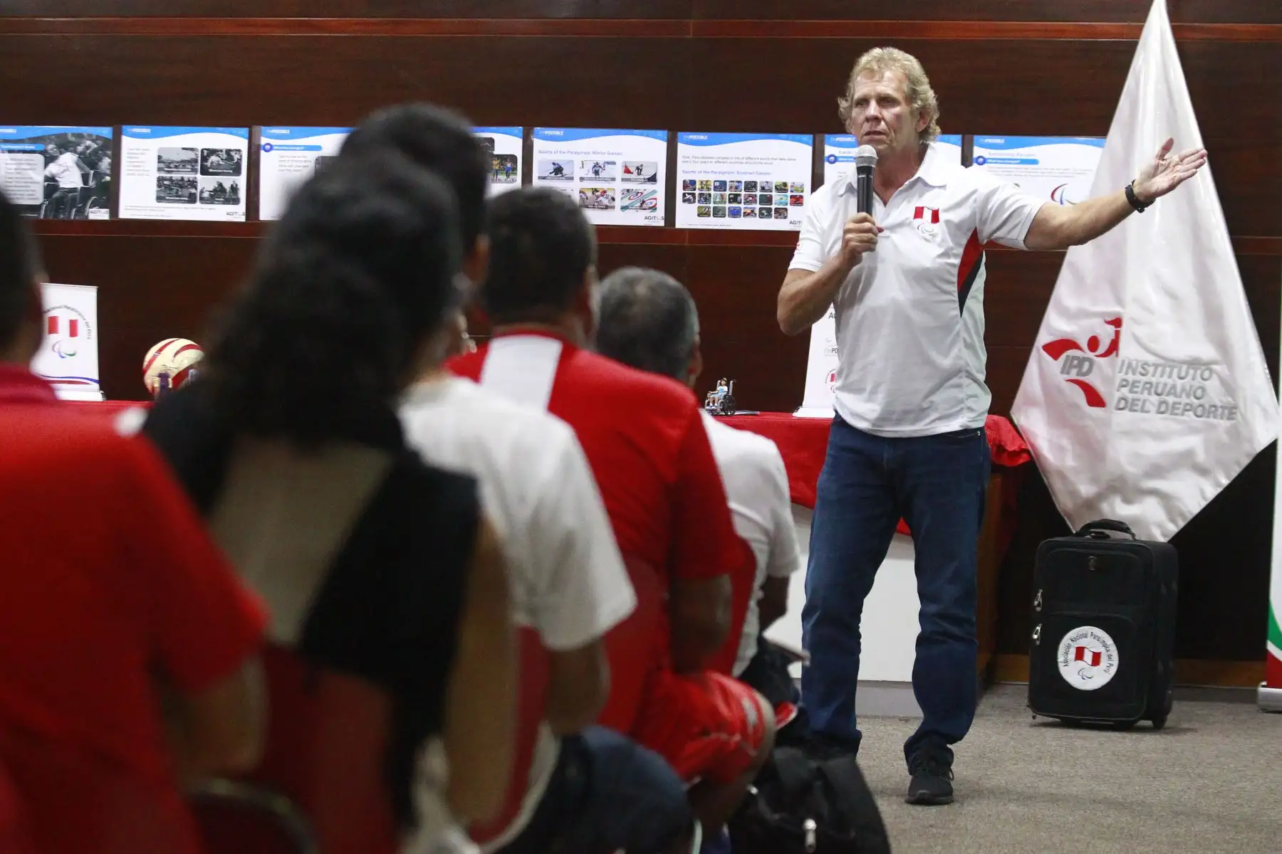 La Asociación Nacional Paralímpica del Perú – ANPPERU realiza el Taller de concientización llamado “I´m POSSIBLE” el cual busca sensibilizar y concientizar a las personas a través de charlas y actividades lúdicas que permitan conocer todo lo referente al Movimiento Paralímpico. Foto: ANDINA/Eddy Ramos