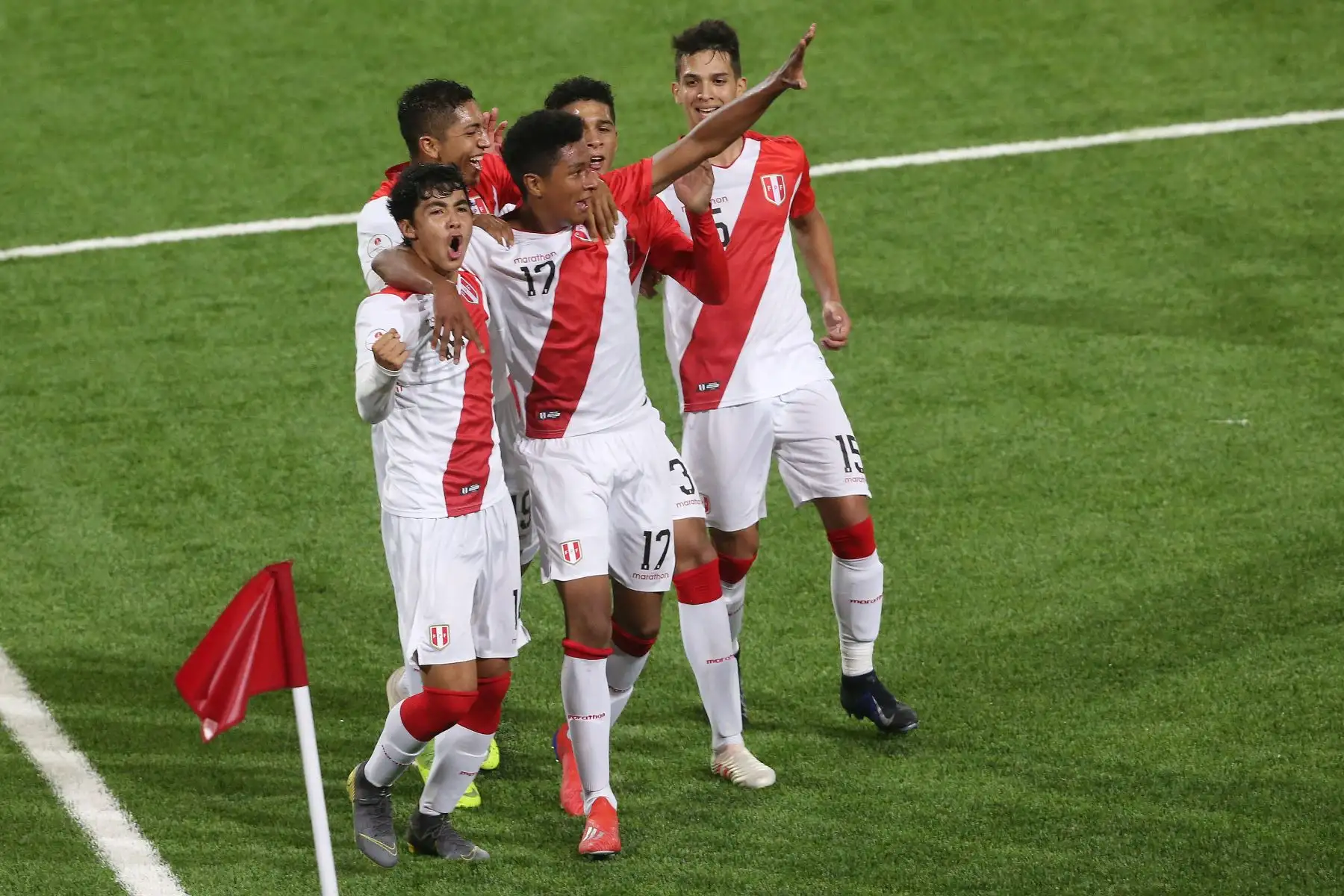 La selección sub-17 de Perú clasificó al hexagonal final del torneo Sudamericano Sub-17, tras vencer por 2-0 a Ecuador.Foto: ANDINA/Jhony Laurente