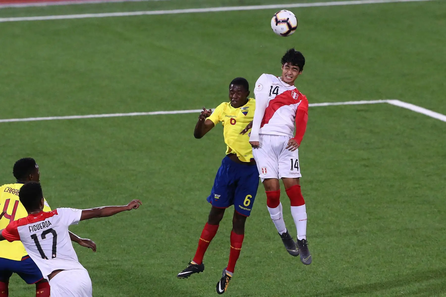 La selección sub-17 de Perú clasificó al hexagonal final del torneo Sudamericano Sub-17, tras vencer por 2-0 a Ecuador.Foto: ANDINA/Jhony Laurente