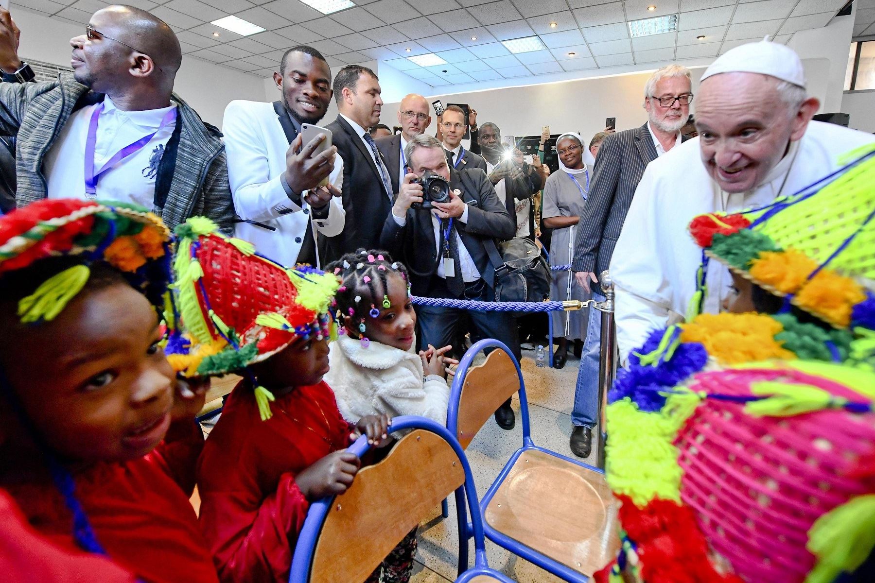 El papa Francisco inició su visita a Marruecos. Foto: EFE.
