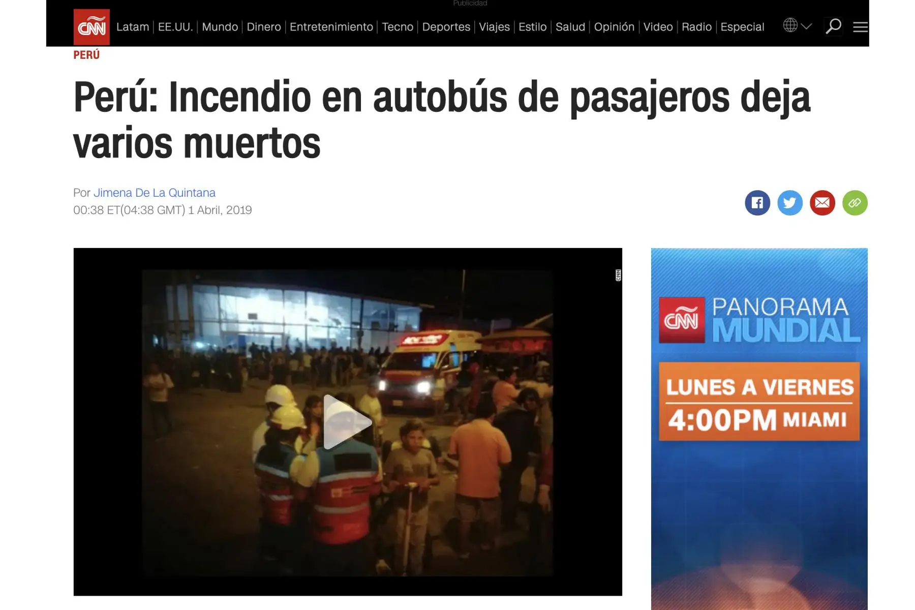 CNN Así informa la prensa internacional sobre tragedia en terminal terrestre Fiori