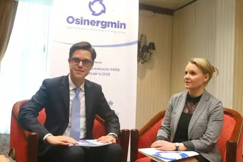 Funcionarios de la OCDE,Lorenzo Casullo y Anna Pietikainen.Foto:  ANDINA/Héctor Vinces.