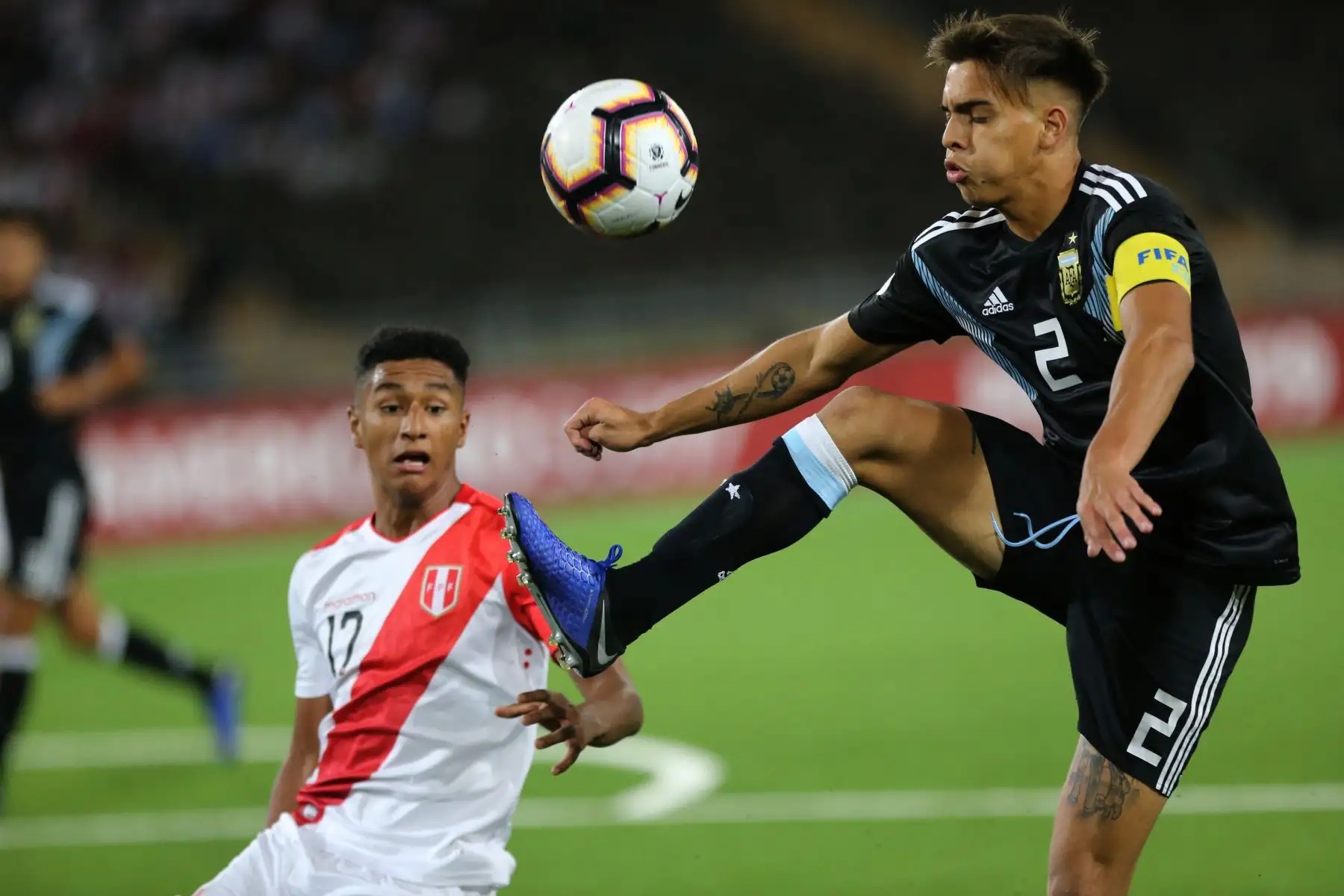 Perú vs. Argentina disputan  en el estadio UNMSM en la final del Sudamericano Sub 17. Foto: ANDINA/Jhony Laurente