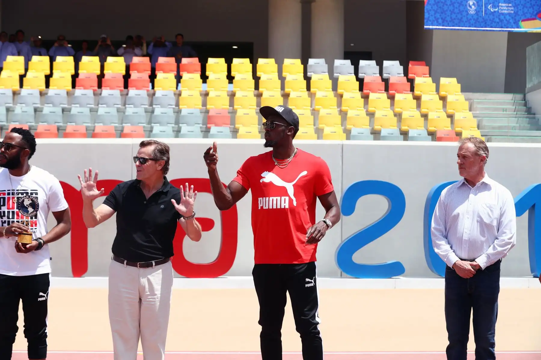 Usain Bolt dejó su huella en la nueva pista atlética de la Videna. Foto: ANDINA/Norman Cordova Usain Bolt dejó su huella en la nueva pista atlética de la Videna. Foto: ANDINA/Norman Cordova