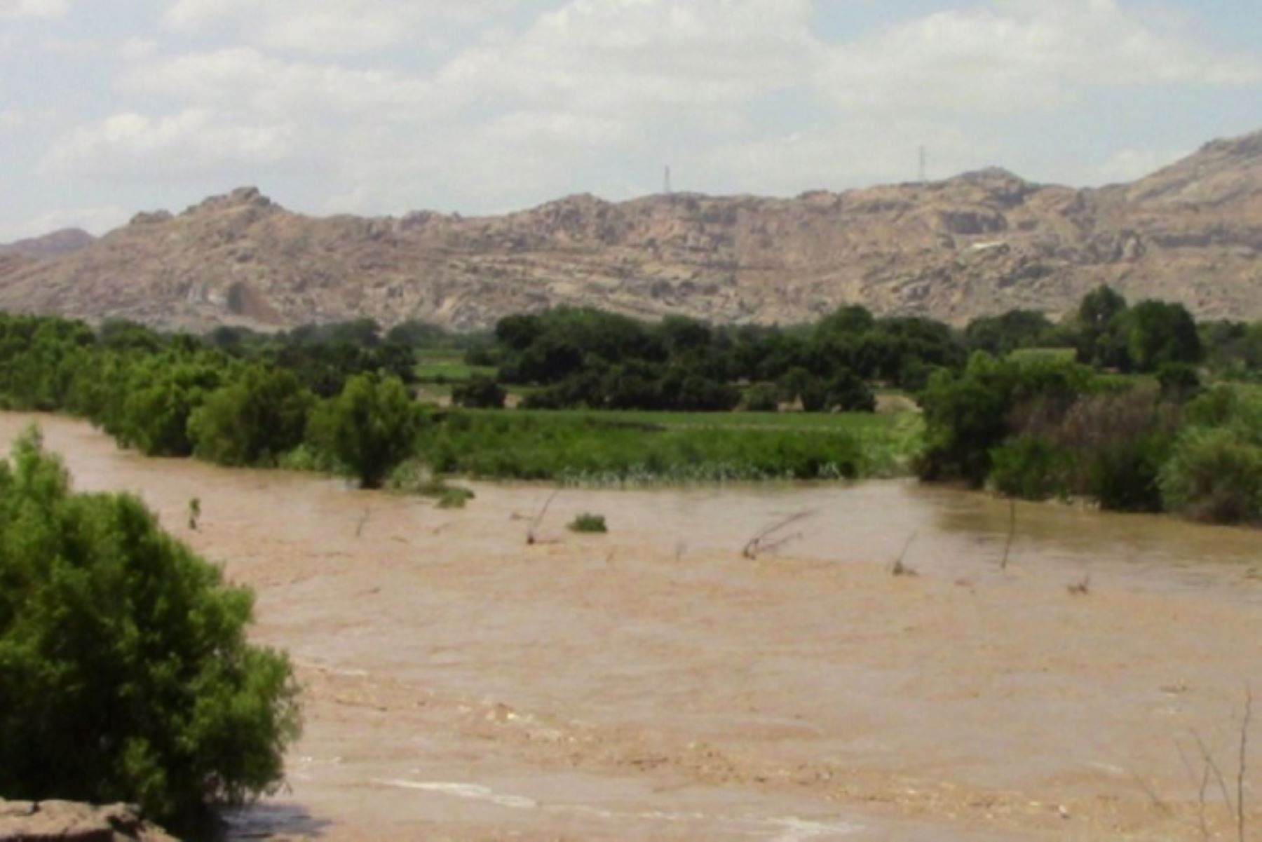 Senamhi declaró en alerta roja al río Chancay-Lambayeque por peligro de desborde debido al incremento de su caudal. ANDINA/Difusión