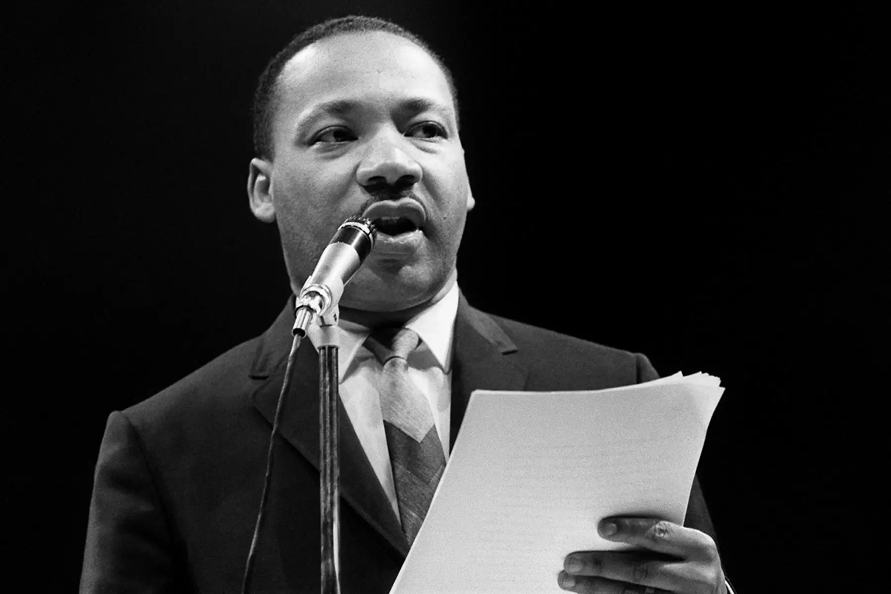 Martin Luther King en el Palacio de los Deportes de París el 29 de marzo de 1966. Foto: AFP Martin Luther King en el Palacio de los Deportes de París el 29 de marzo de 1966. Foto: AFP