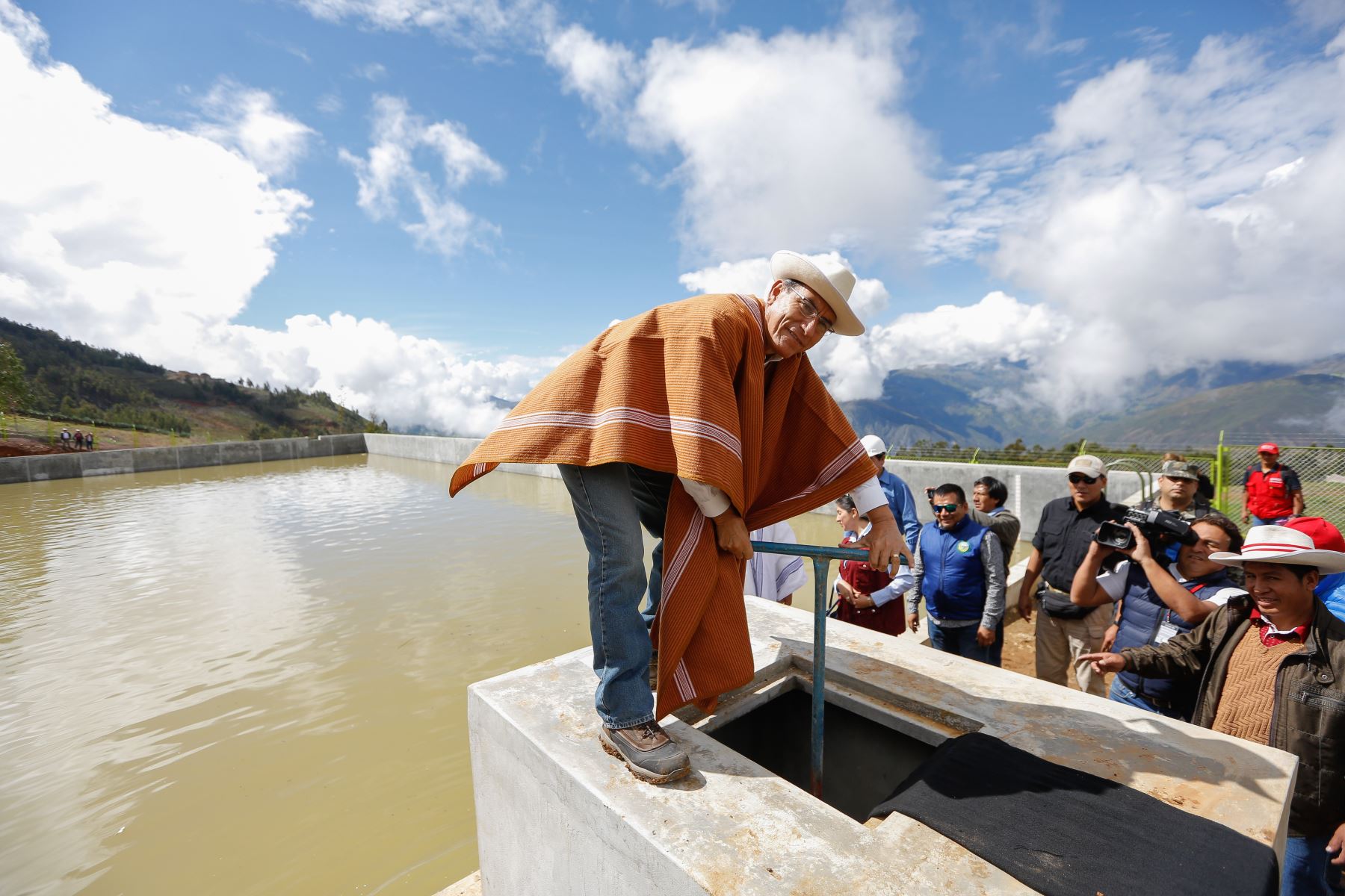 Presidente Vizcarra inaugura el Sistema de Riego del Canal Gontapachan en el Centro Poblado Rural Santa Clara, en la provincia de Siguas (Áncash) Foto: ANDINA/Prensa Presidencia