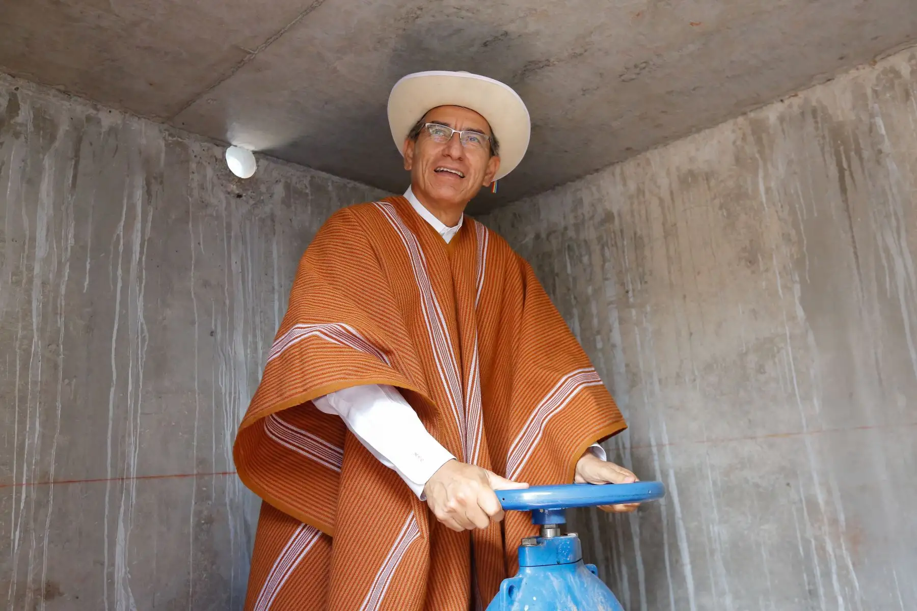 Jefe de Estado supervisa el funcionamiento del sistema de riego de La Playa en las comunidades campesinas de Sacsay y Llama, en Huayllabamba (Ancash). Foto:ANDINA/Prensa Presidencia