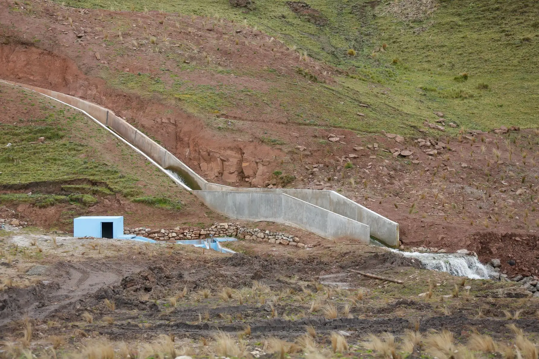 Jefe de Estado supervisa el funcionamiento del sistema de riego de La Playa en las comunidades campesinas de Sacsay y Llama, en Huayllabamba (Ancash). Foto:ANDINA/Prensa Presidencia