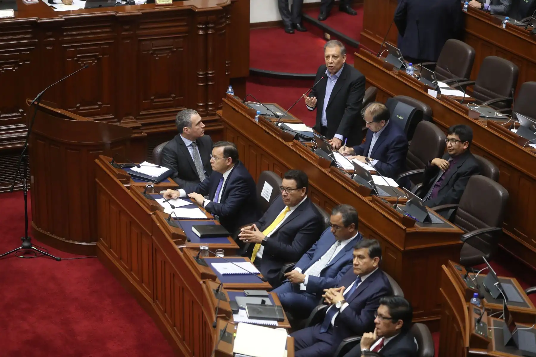 Intervención del congresista Marco Arana durante el debate del voto de confianza.

Foto: ANDINA/Juan Carlos Guzmán Negrini.
