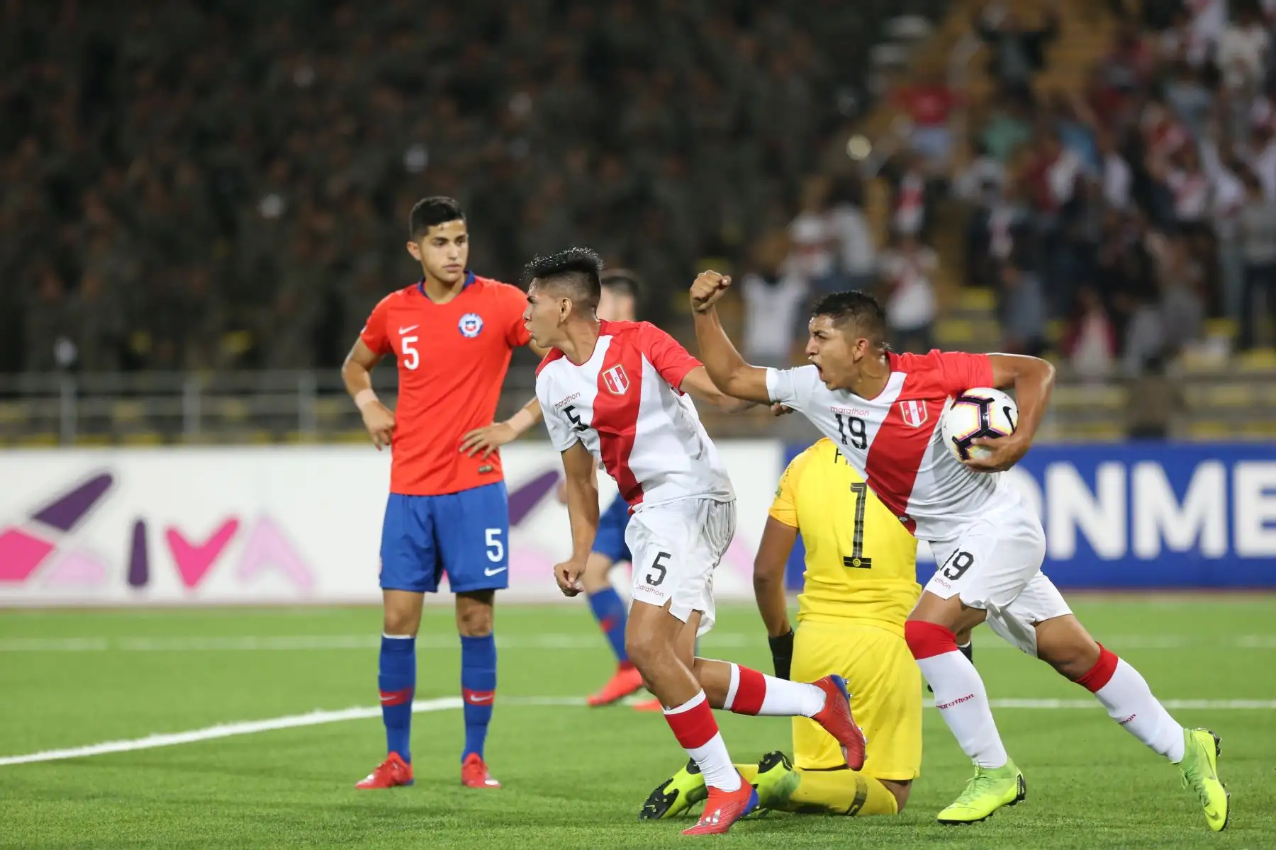 Chile vence a Perú 3-2 por el hexagonal del Sudamericano Sub 17. Foto: ANDINA/Jhony Laurente
