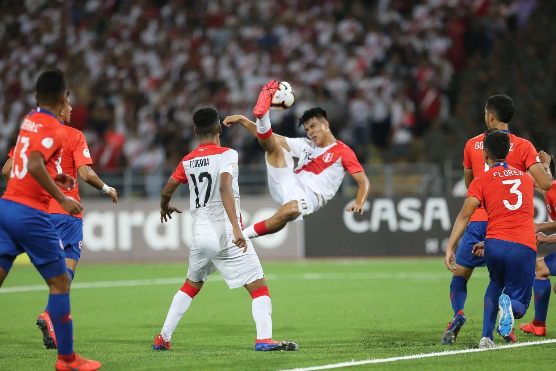 Chile gano a Perú 3-2 por el hexagonal del Sudamericano Sub 17. Foto: ANDINA/Jhony Laurente