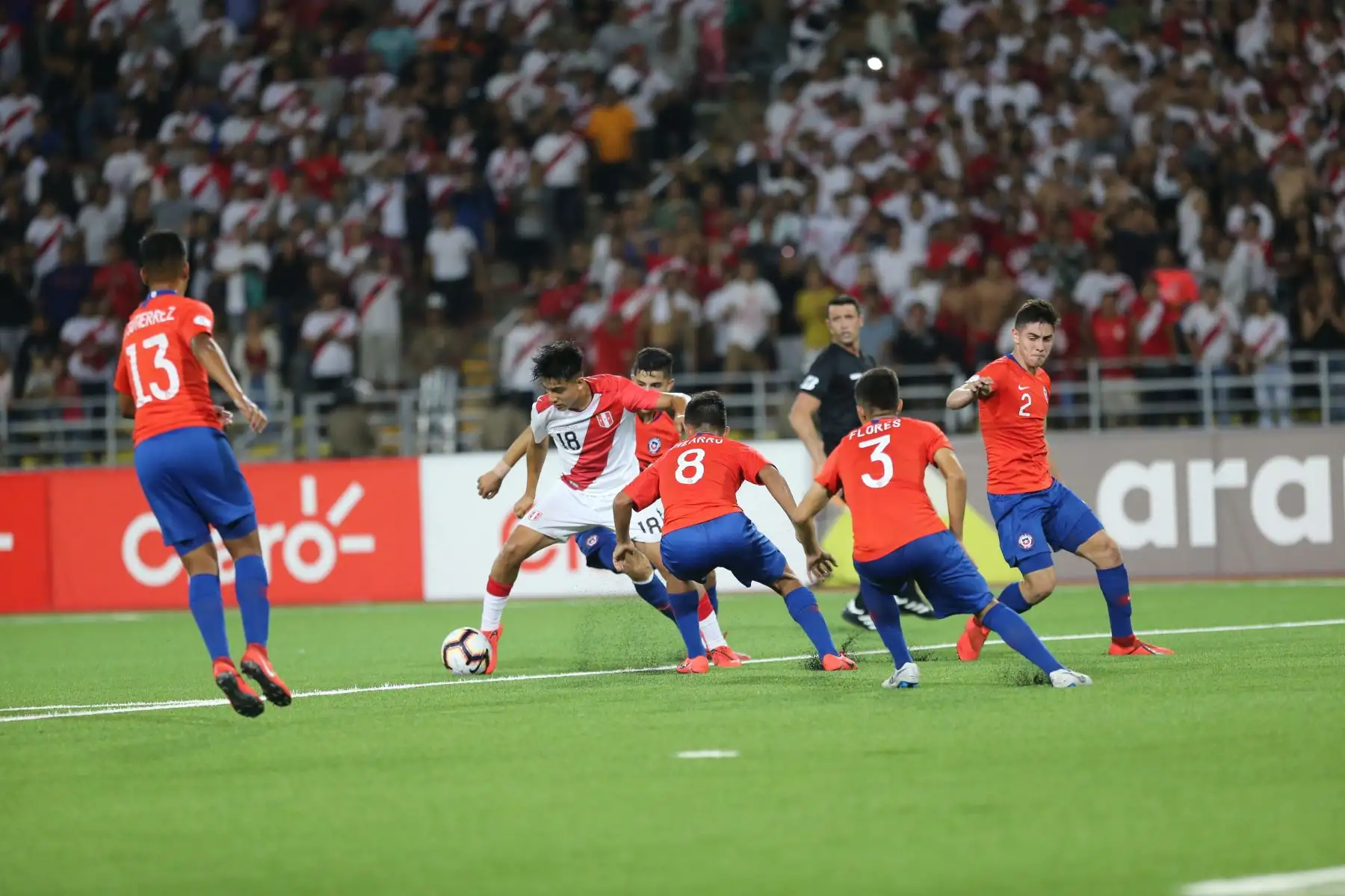Chile gano a Perú 3-2 por el hexagonal del Sudamericano Sub 17. Foto: ANDINA/Jhony Laurente