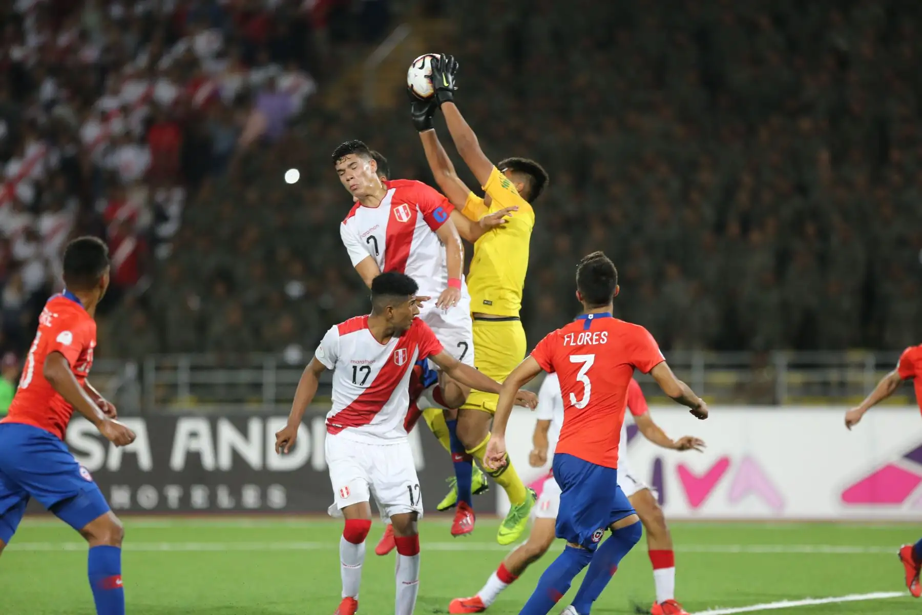 Chile gano a Perú 3-2 por el hexagonal del Sudamericano Sub 17. Foto: ANDINA/Jhony Laurente
