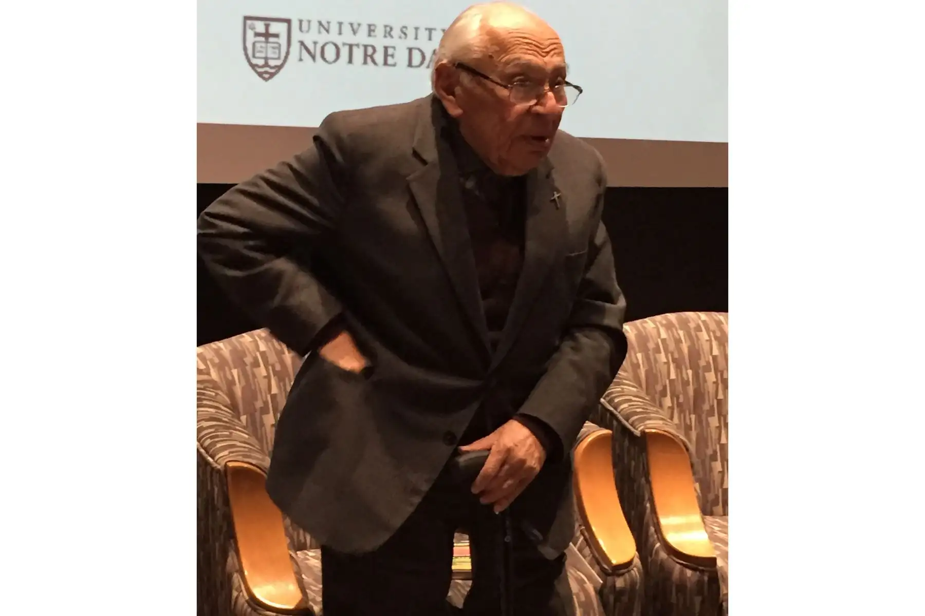 El padre Gustavo Gutiérrez, mundialmente conocido por ser el autor de la Teología de la Liberación.
Foto: ANDINA/Cortesia University of Notre Dame