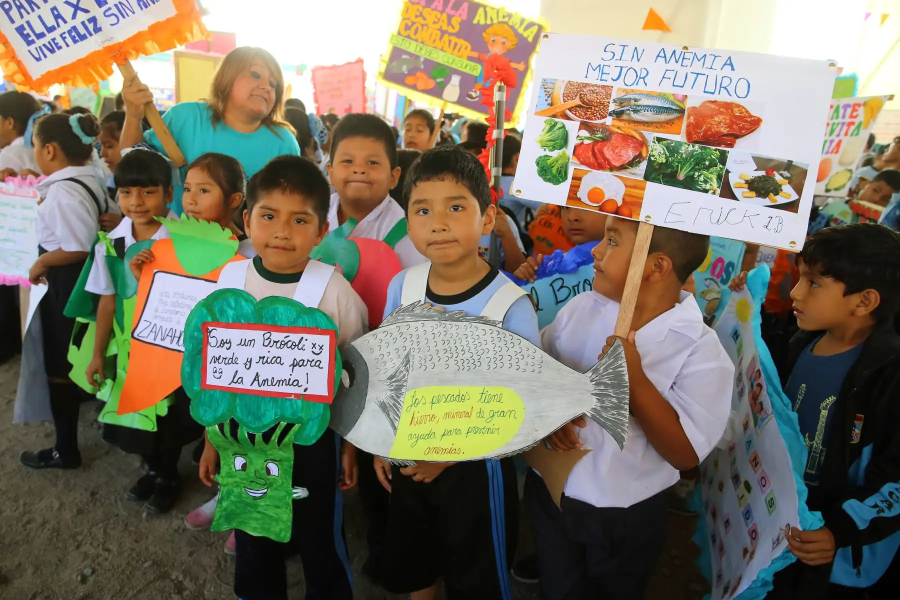 Gran Cruzada contra la Anemia en el país con el objetivo de proteger contra esta enfermedad a los niños menores de tres años de edad y a las gestantes. en San Juan de Lurigancho. Foto: ANDINA/Vidal Tarqui