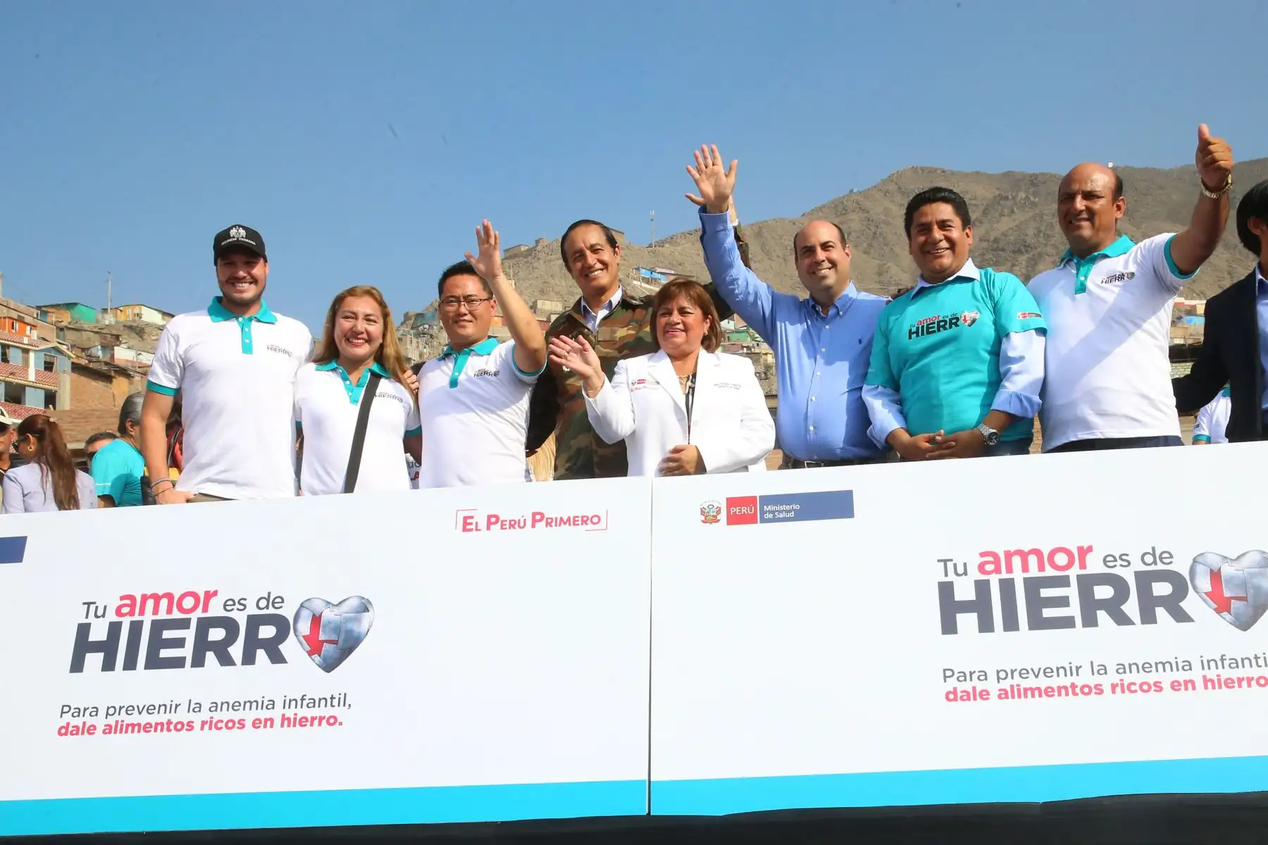La ministra de Salud, Zulema Tomas Gonzales, realiza el lanzamiento de la Gran Cruzada contra la Anemia en el país con el objetivo de proteger contra esta enfermedad a los niños menores de tres años de edad y a las gestantes. Foto: ANDINA/Vidal Tarqui