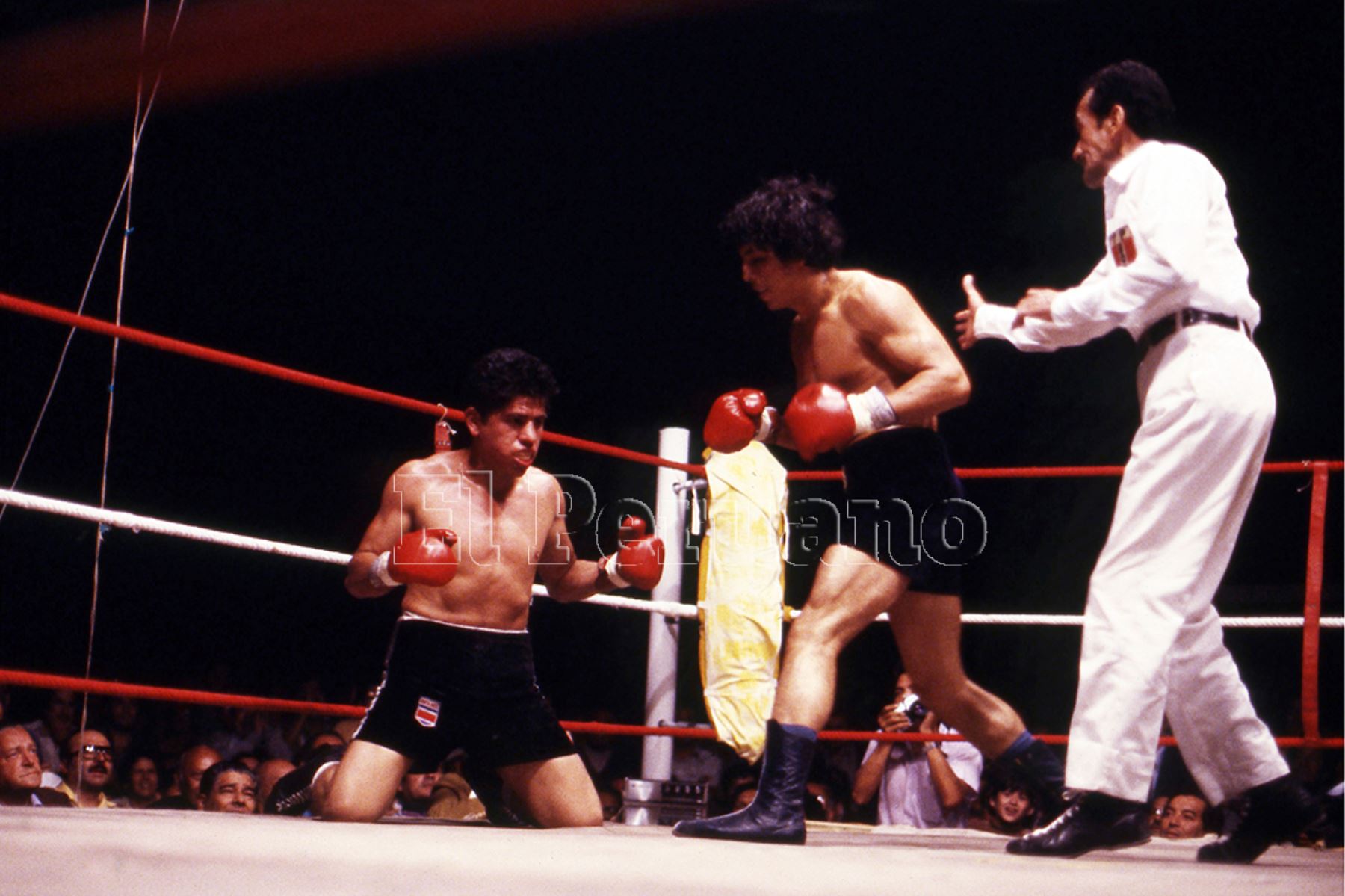Lima - 19 diciembre 1979 / Fernando Rocco en la mejor que se le ha visto en su carrera profesional venció por KOT al costarricense Rodrigo Delgado en el tercer asalto. El púgil nacional confirmó así que va camino al título continental.