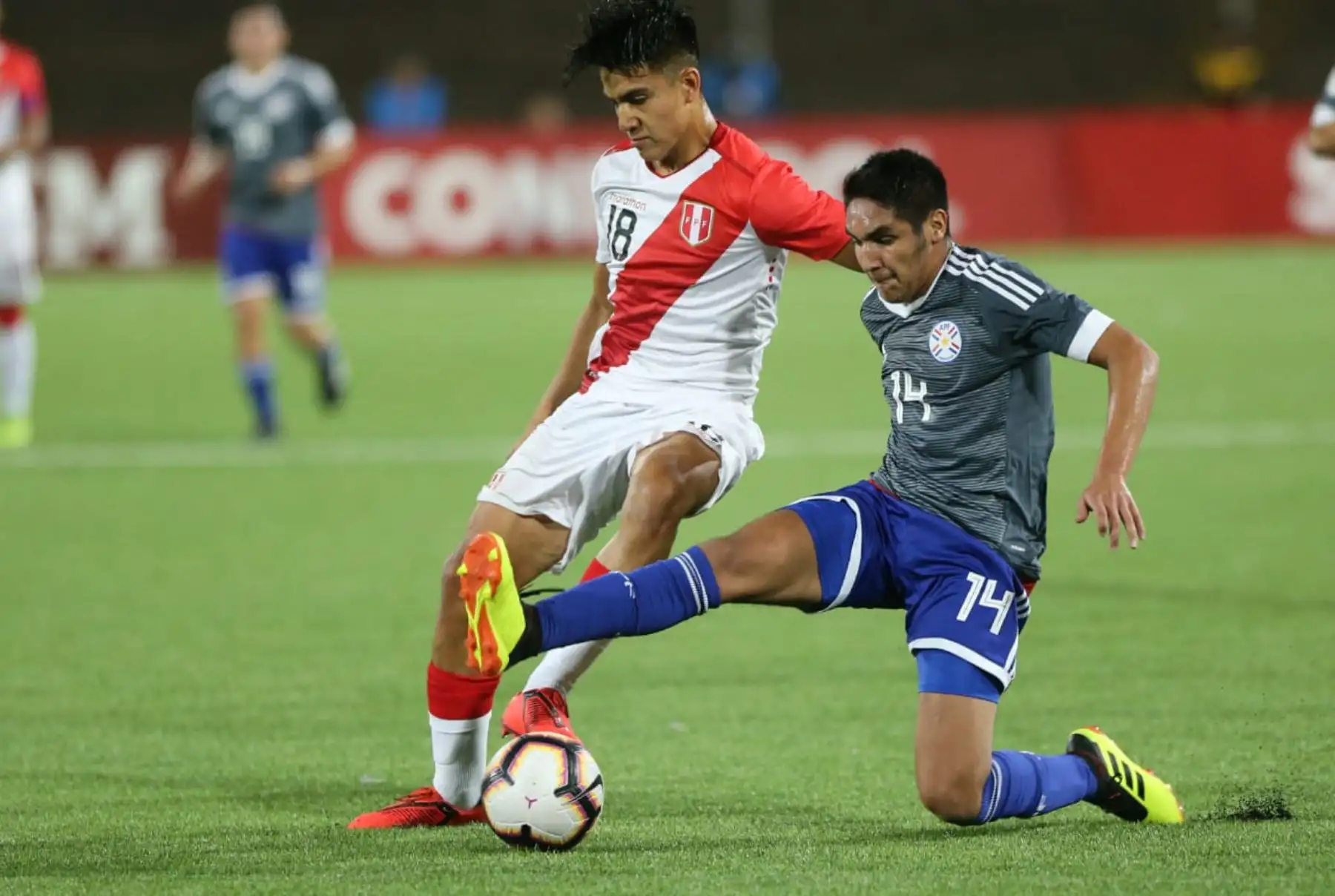 Perú pierde 2-0 ante Paraguay  por la tercera jornada del hexagonal final del Sudamericano Sub 17 Perú 2019 en el Estadio de la Universidad Nacional Mayor de San Marcos.Foto: ANDINA/Jhony Laurente