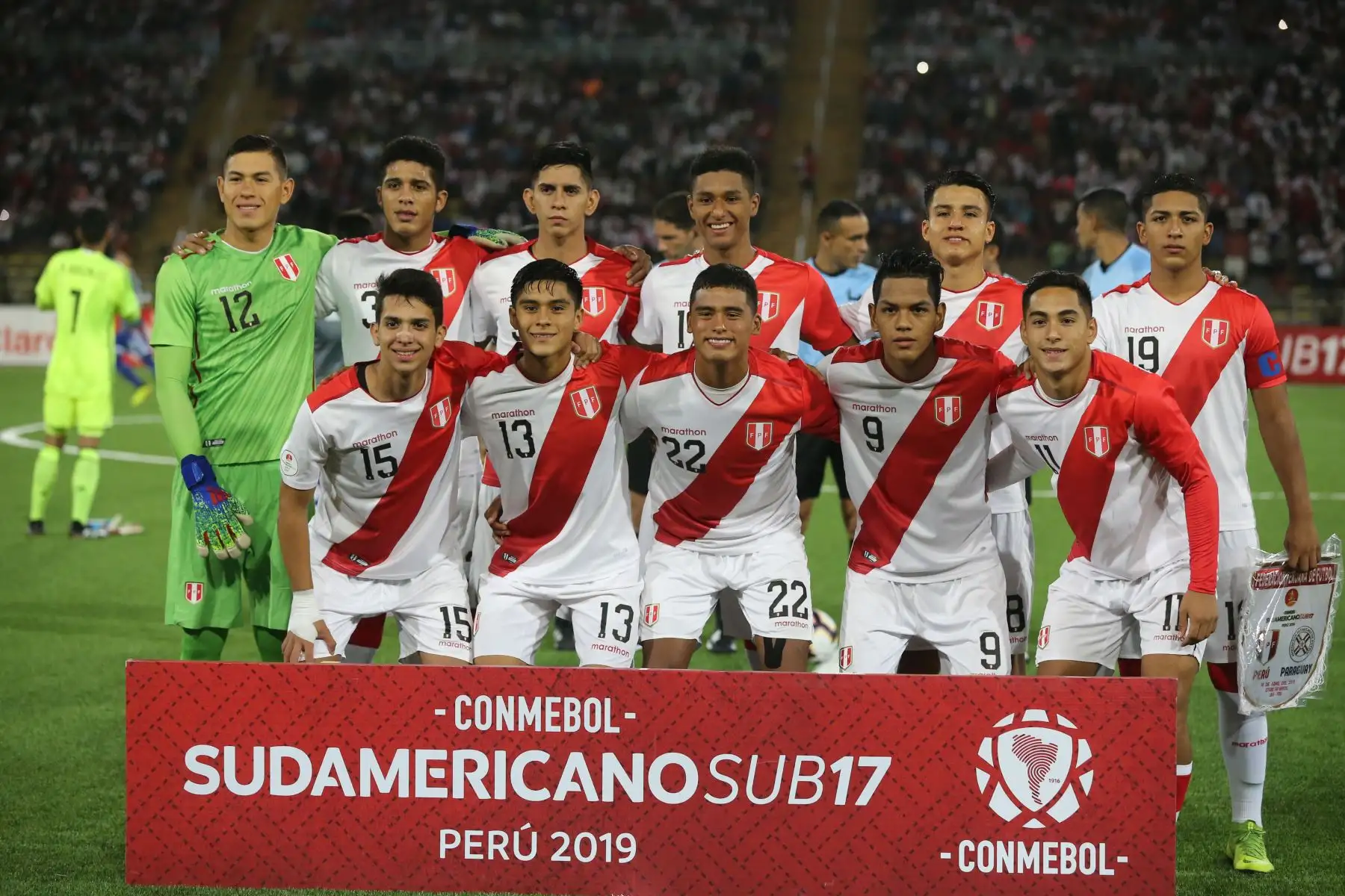 Perú pierde 2-0 ante Paraguay  por la tercera jornada del hexagonal final del Sudamericano Sub 17 Perú 2019 en el Estadio de la Universidad Nacional Mayor de San Marcos. Foto: ANDINA/Jhony Laurente