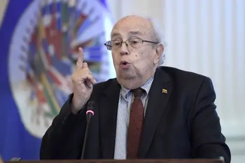 Gustavo Tarré, representante del presidente de la Asamblea Nacional de Venezuela, Juan Guaidó, durante una reunión sobre corrupción gubernamental en Venezuela, en la sede de la OEA, en Washington (DC, EE.UU.). Foto: EFE