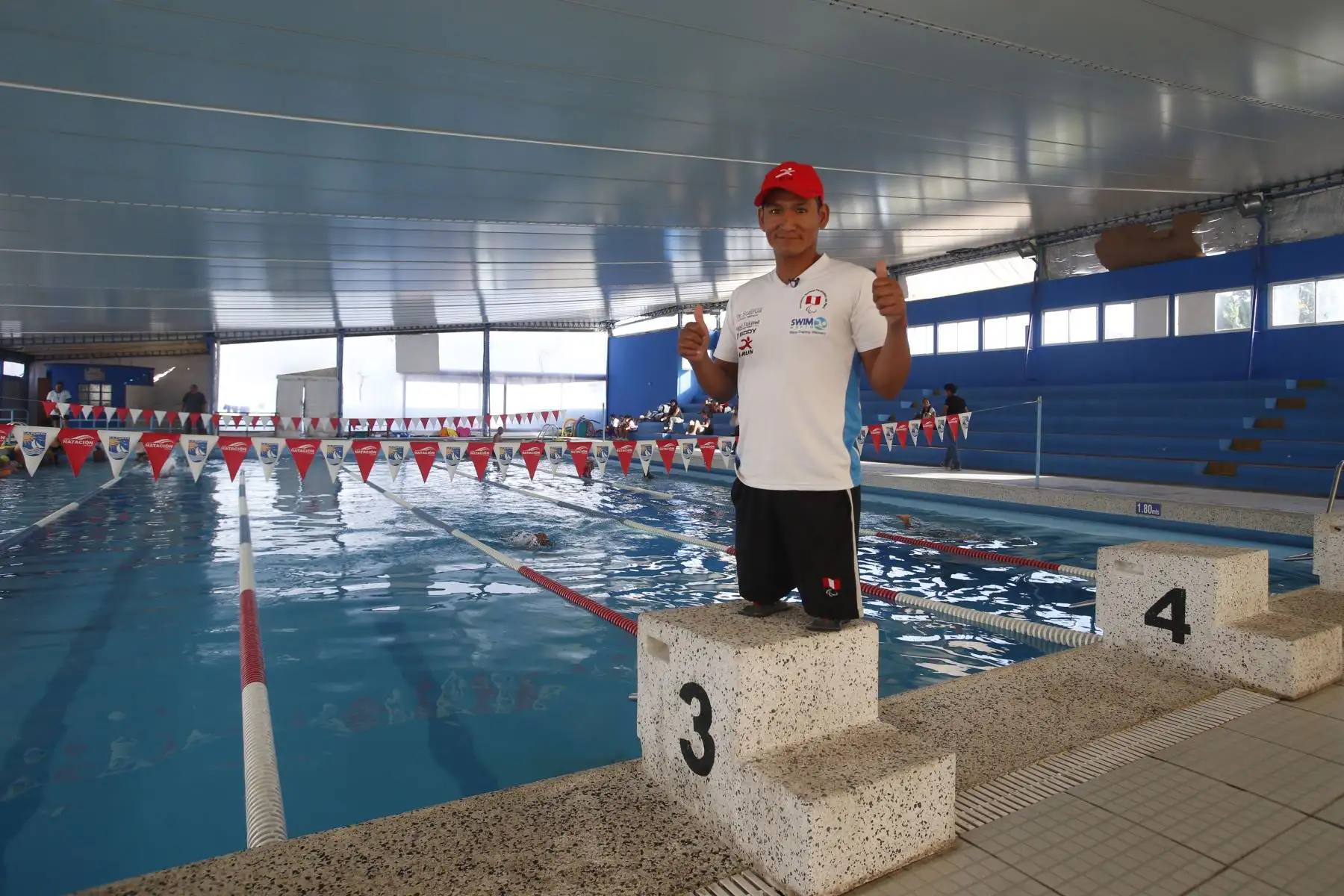 Parapanamericanos Lima 2019. Juancito León Duran, Deportista de Paranatación. Foto: ANDINA/Nathalie Sayago