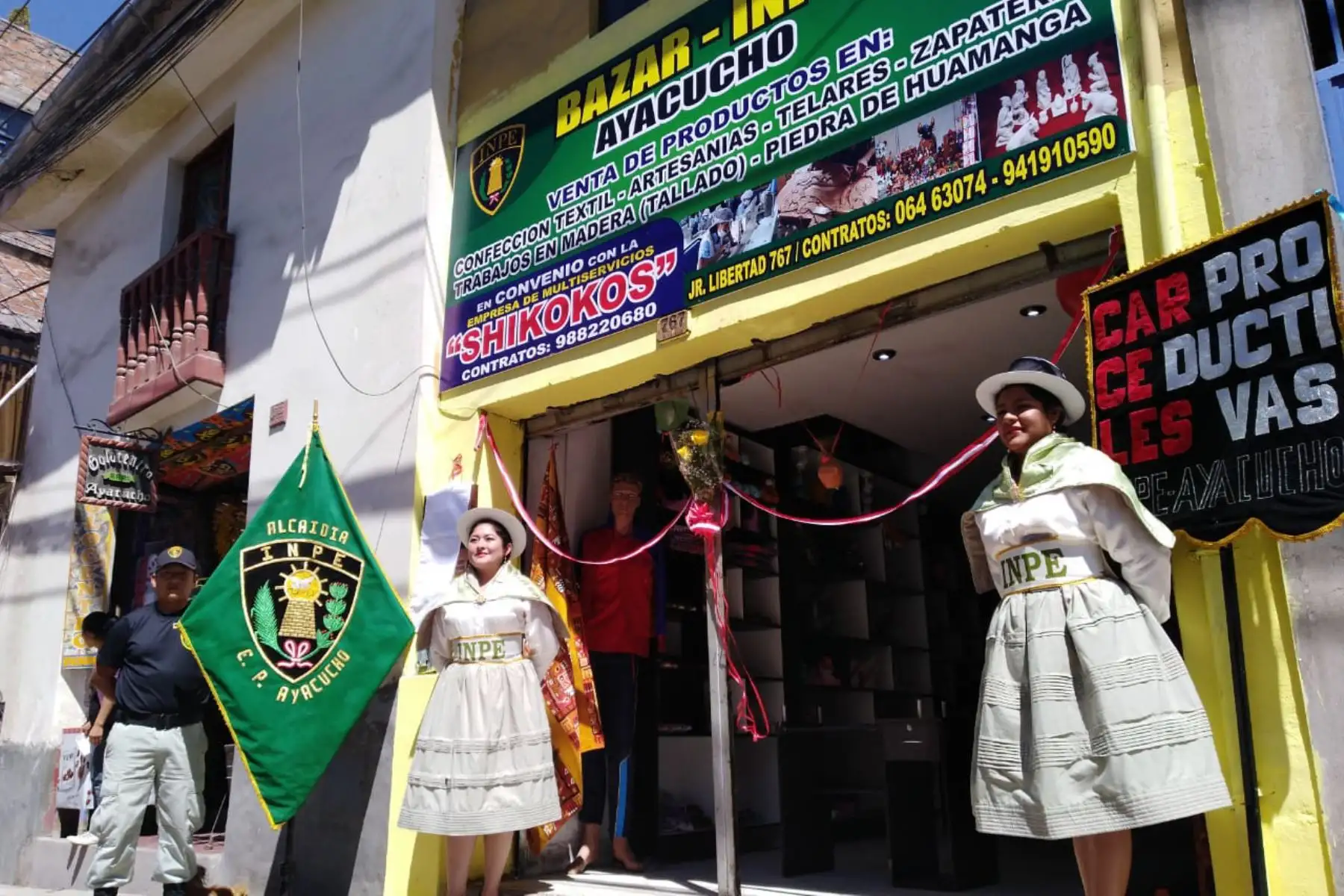 El bazar Inpe Ayacucho está ubicado en el jirón Libertad N° 767, en el centro de la ciudad surandina.