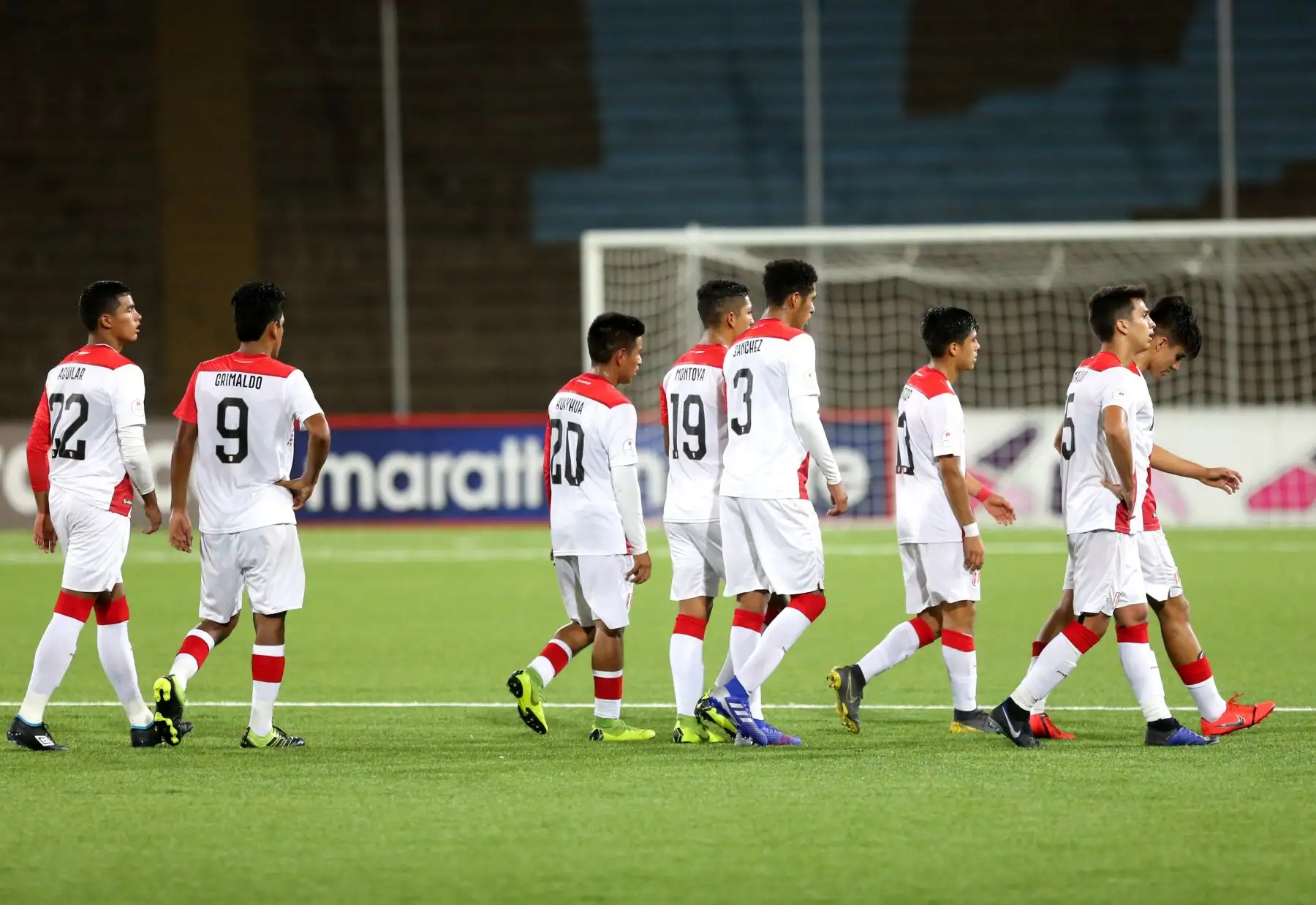 Perú empata 1-1 con Ecuador por el Sudamericano Sub 17 por el hexagonal final en el estadio Universidad San Marcos.Foto: ANDINA/Jhony Laurente