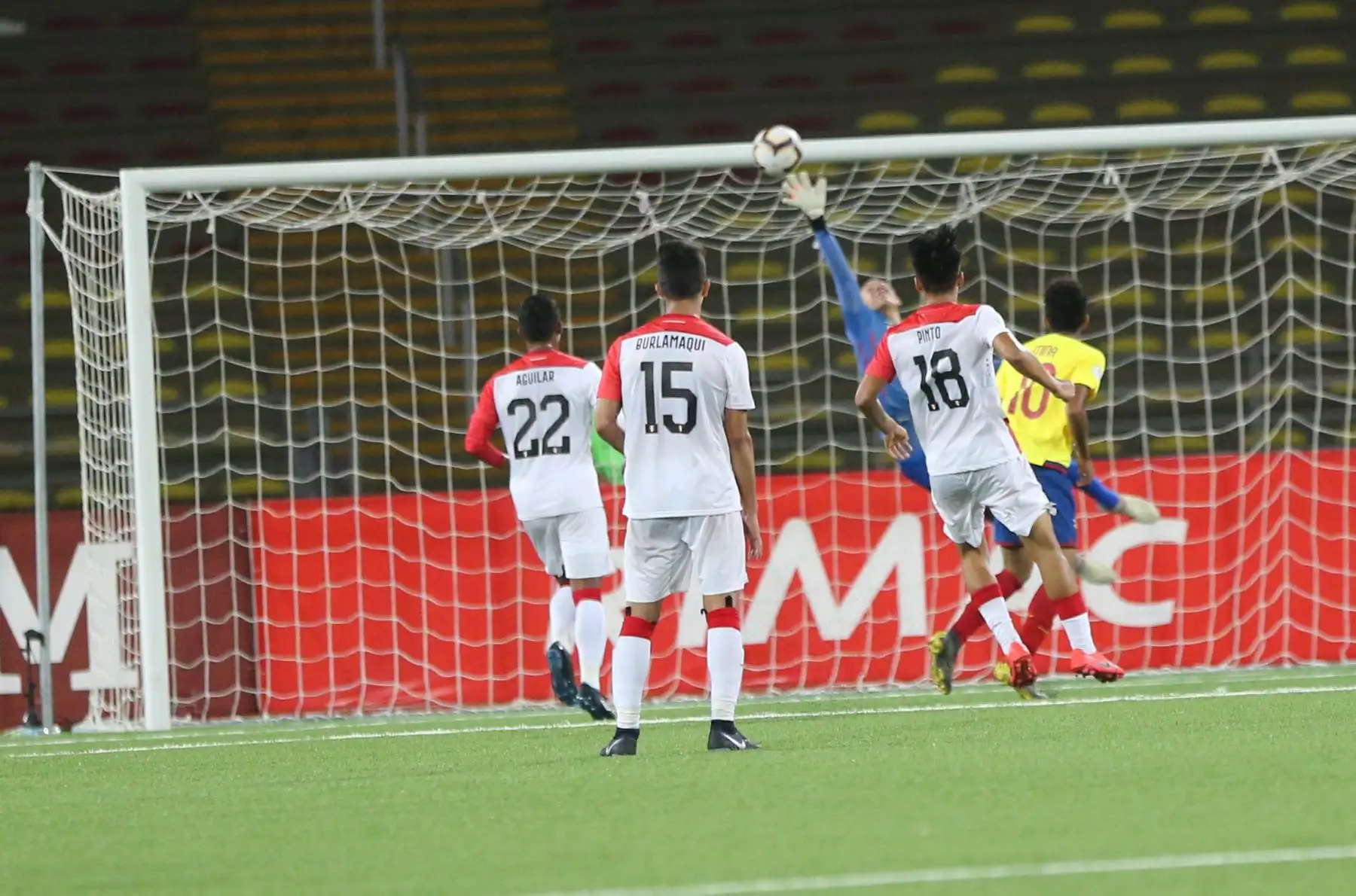 Perú empate 1-1 con Ecuador por el Sudamericano Sub 17 por el hexagonal final en el estadio Universidad San Marcos.Foto: ANDINA/Jhony Laurente