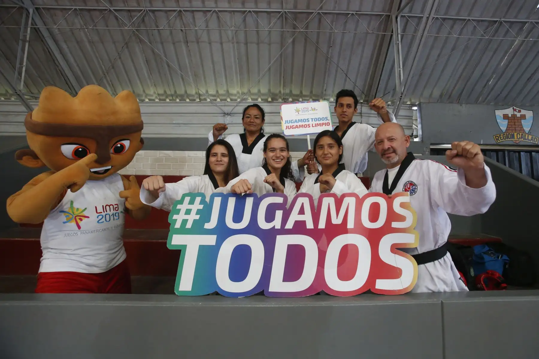 Exhibición de disciplinas de los juegos Panamericanos y Parapanamericanos Lima 2019 en las instalaciones del Polideportivo Miguel Grau en el Callao. Foto: ANDINA/Nathalie Sayago