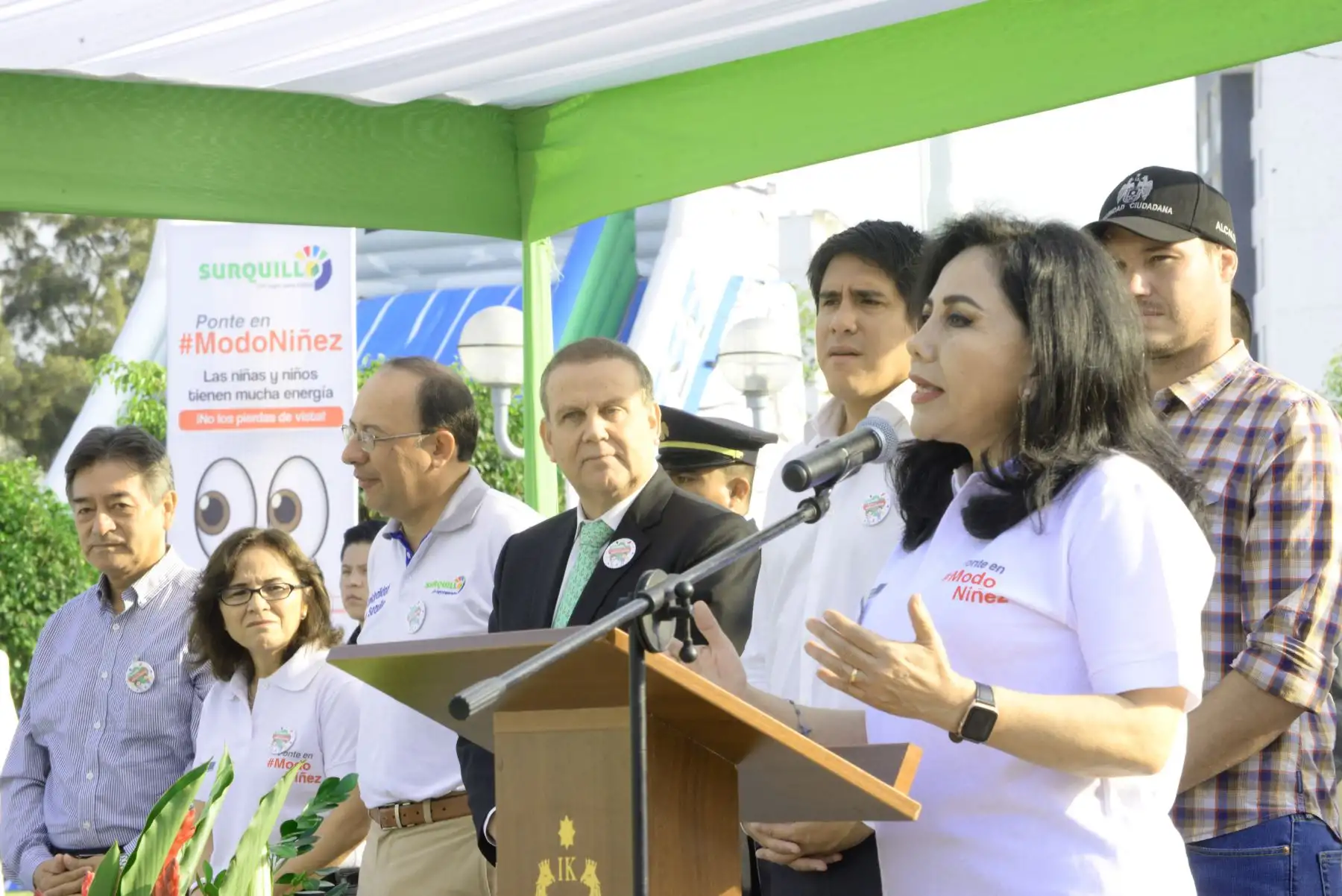 Ministra de la mujer Gloria Monteneg y alcaldes de Surquillo, LaVictoria, Magdalena, Lince y SanBorja se ponen en Modo Niñez que busca sensibilizar a comunidad en el cuidado de las niñas, niños y adolescentes en espacios públicos.Foto:ANDINA/Mimp