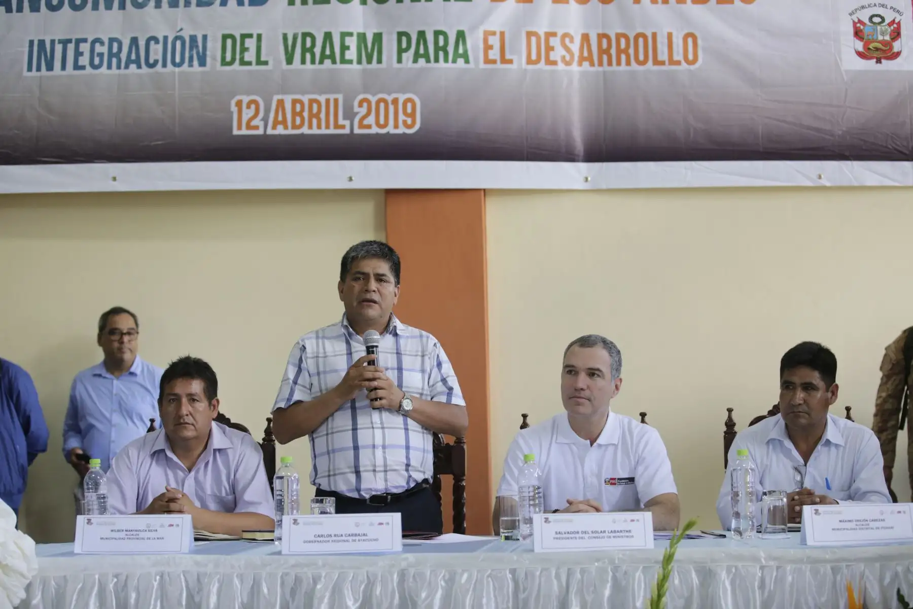 El presidente del Consejo de Ministros, Salvador del Solar, participó en una mesa de trabajo entre el Gobierno Central y las autoridades de la Mancomunidad Regional de Los Andes, en el Vraem. Foto: ANDINA/PCM.