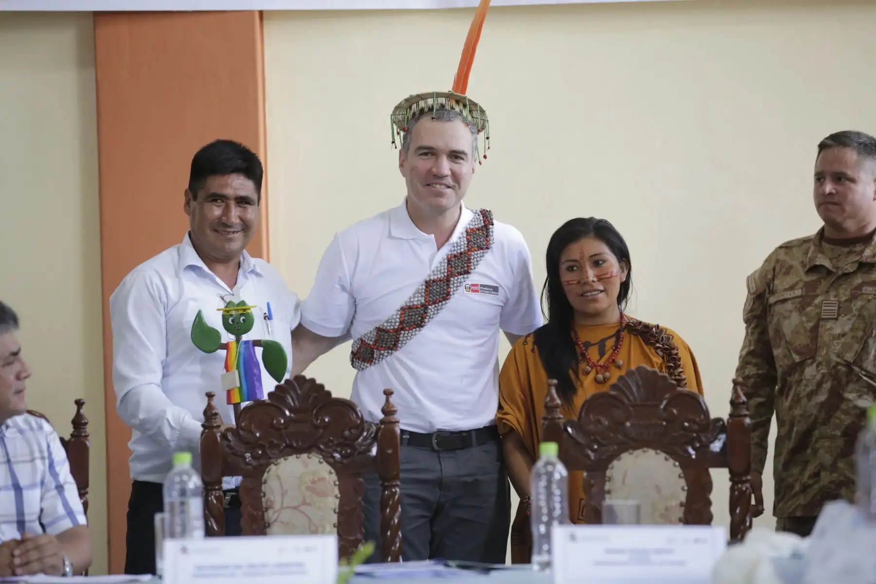 El presidente del Consejo de Ministros, Salvador del Solar, participó en una mesa de trabajo entre el Gobierno Central y las autoridades de la Mancomunidad Regional de Los Andes, en el Vraem. Foto: ANDINA/PCM.