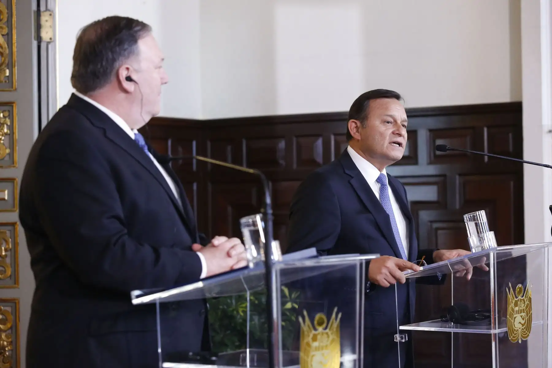 Conferencia de prensa del Canciller  Néstor Popolizio y  el Secretario de Estado de los Estados de los EEUU Mike Pompeo.Foto:ANDINA/Prensa Presidencia
