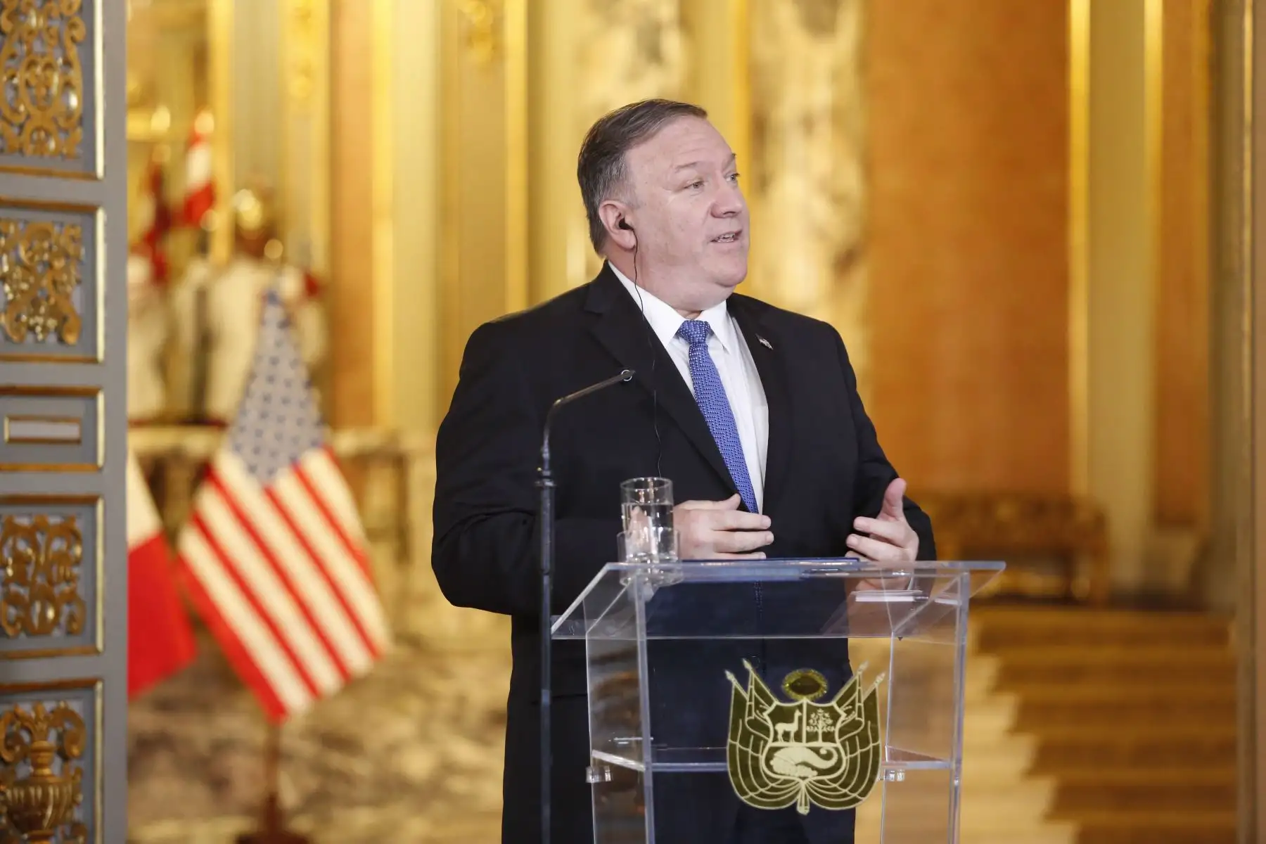 Conferencia de prensa del Canciller  Néstor Popolizio y  el Secretario de Estado de los Estados de los EEUU Mike Pompeo.Foto:ANDINA/Prensa Presidencia
