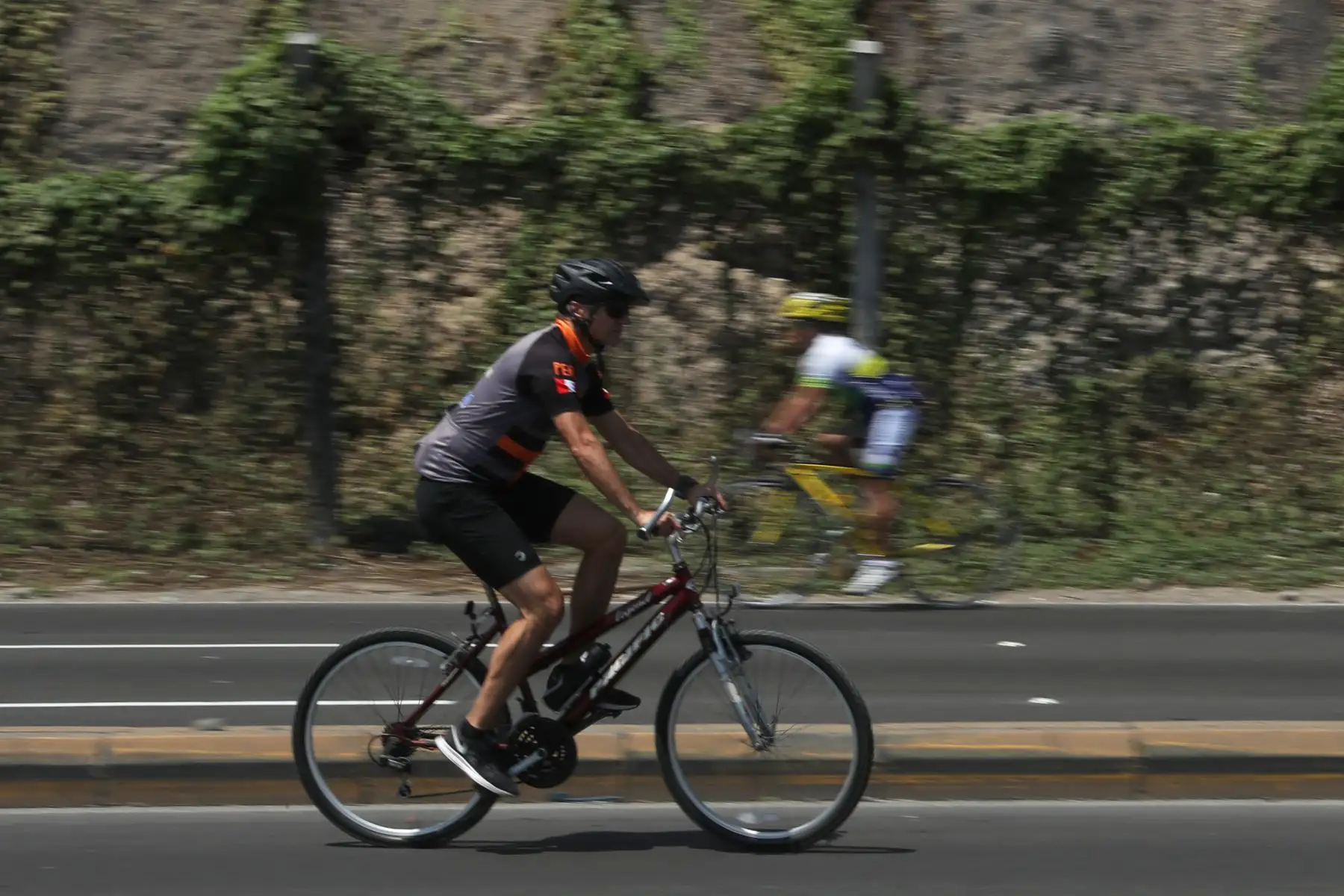 Los participantes en la triatlón IRONMAN 70.3 Perú 2109 compitieron en tres disciplinas: A nado 1.2 millas, recorrieron en bicicleta 90 kilometros y a trote 21 kilometros. El recorrido se realizó a lo largo de la costa verde. Foto: ANDINA/Melina Mejía