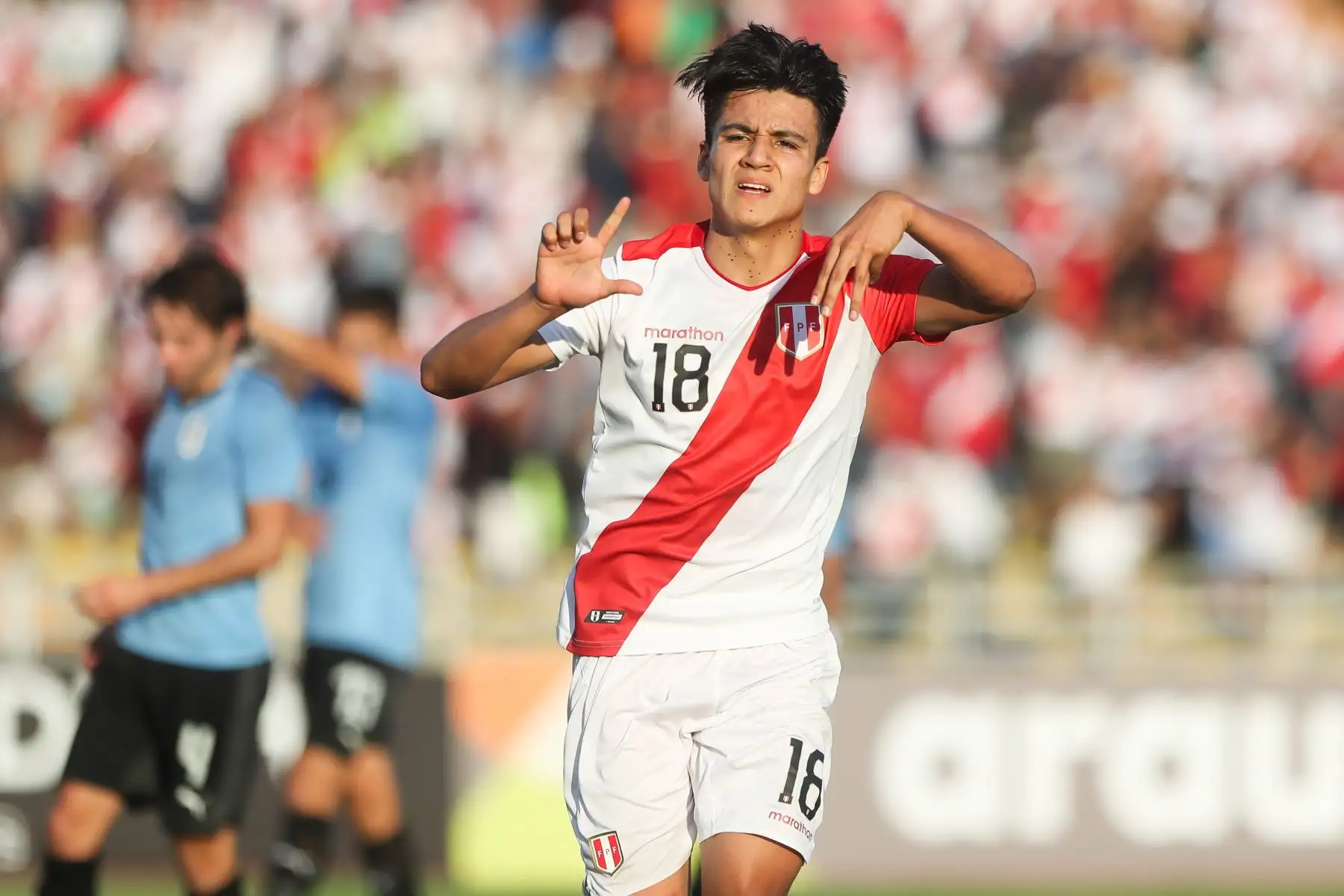 Perú derrotó por 3-2 a Uruguay con dos goles de Manuel Pinto y Daniel Llontop.

Foto: ANDINA/Juan Carlos Guzmán Negrini