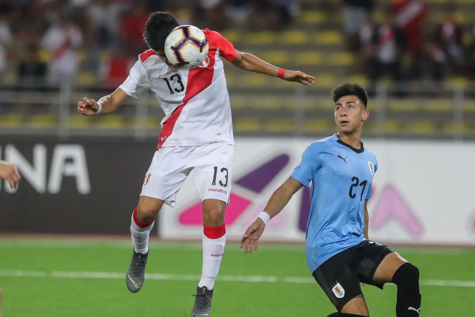 Perú derrotó por 3-2 a Uruguay con dos goles de Manuel Pinto y Daniel Llontop.

Foto: ANDINA/Juan Carlos Guzmán Negrini