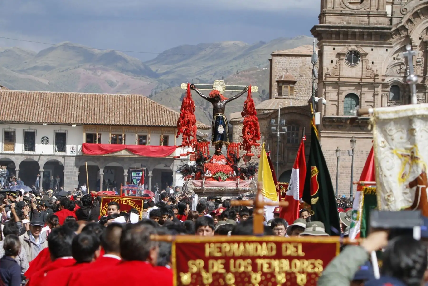Procesión del Señor de los Temblores, patrón del Cusco, en una imagen de archivo. ANDINA/Percy Hurtado Santillán