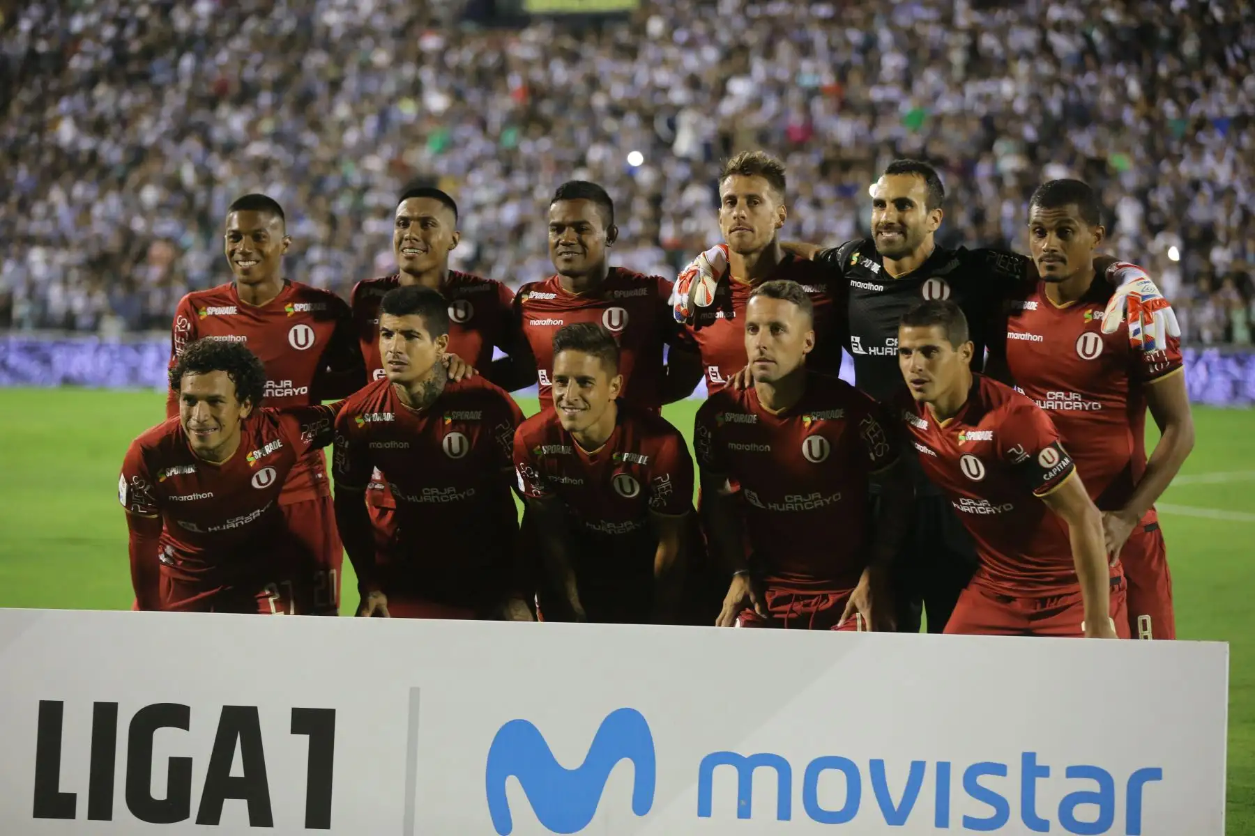 Equipo titular de Universitario de Deportes en el primer clásico del año del fútbol peruano. Foto: ANDINA/Jhony Laurente